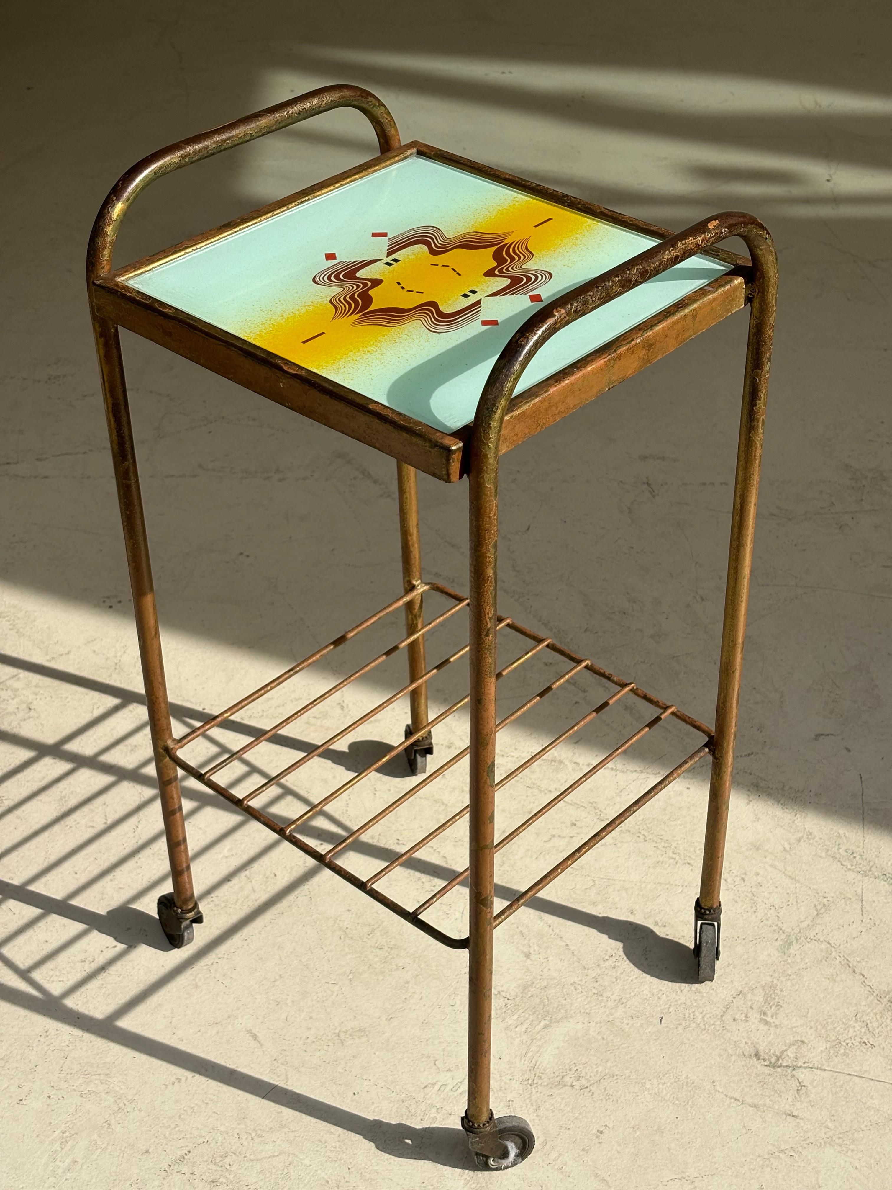 Vintage 1970 Abraham Palatnik Serving Table, Brazilian Craftsmanship
