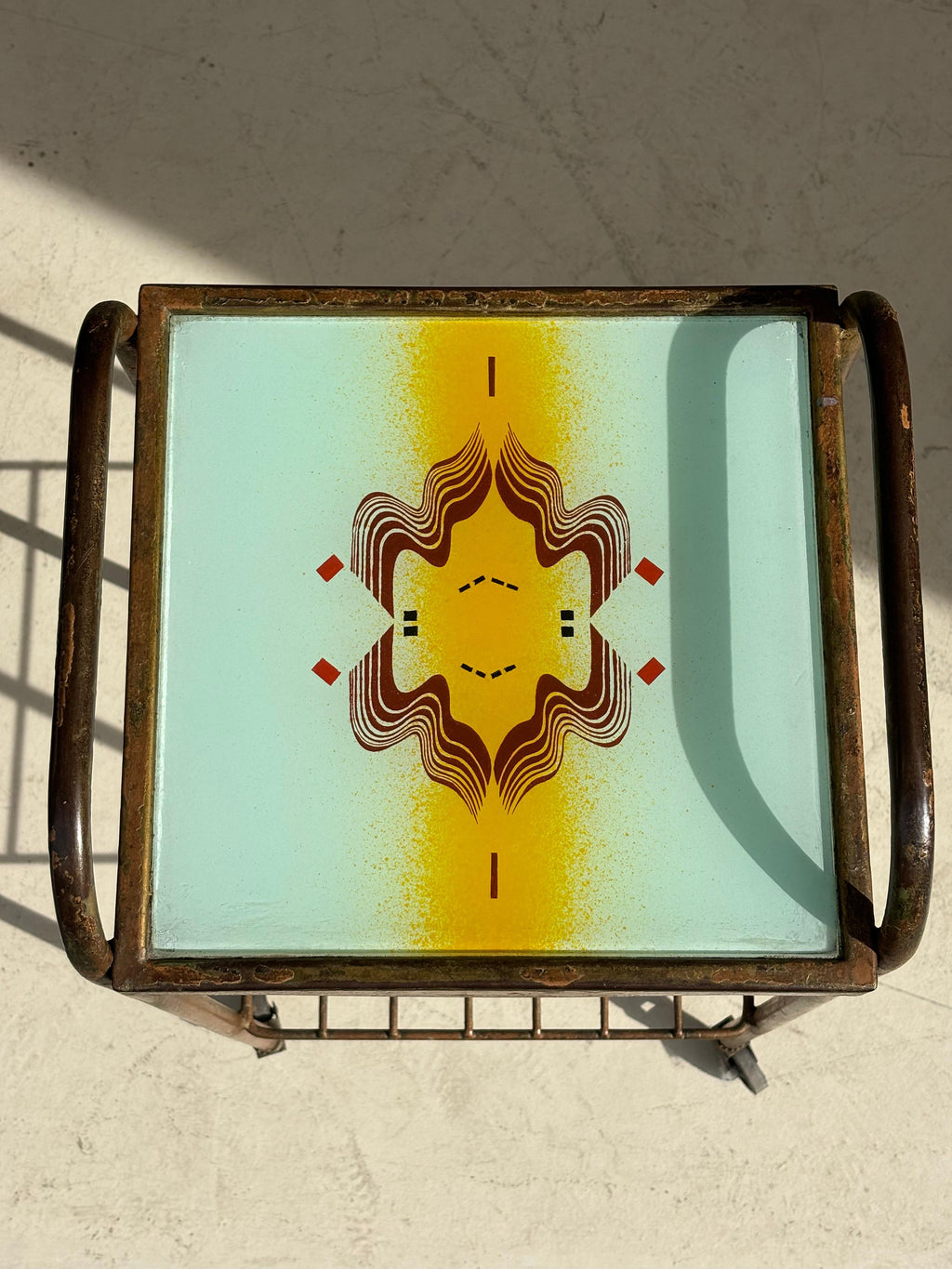 Vintage 1970 Abraham Palatnik Serving Table, Brazilian Craftsmanship