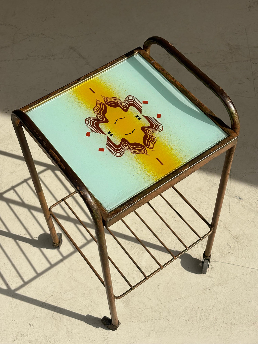 Vintage 1970 Abraham Palatnik Serving Table, Brazilian Craftsmanship