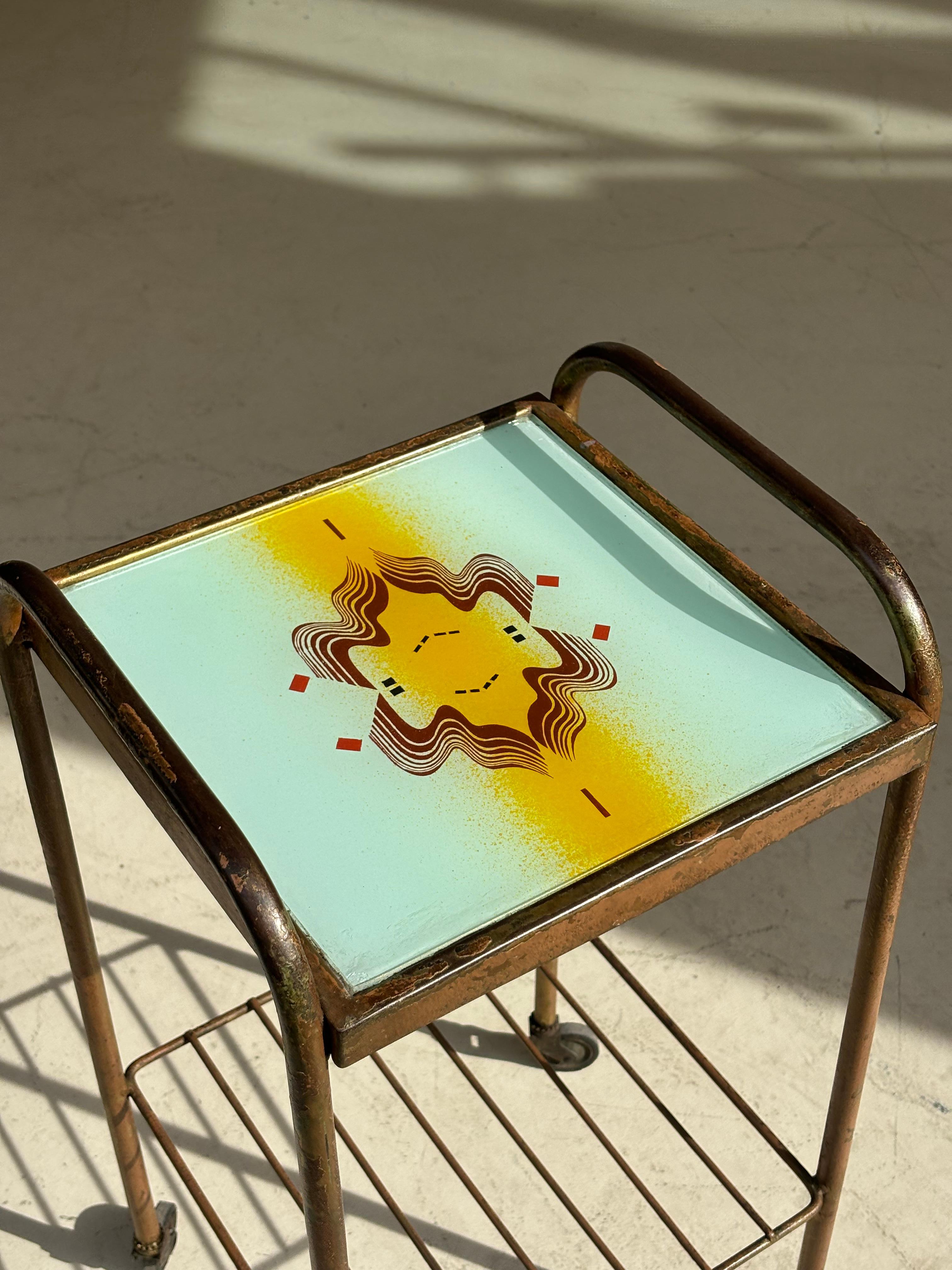 Vintage 1970 Abraham Palatnik Serving Table, Brazilian Craftsmanship
