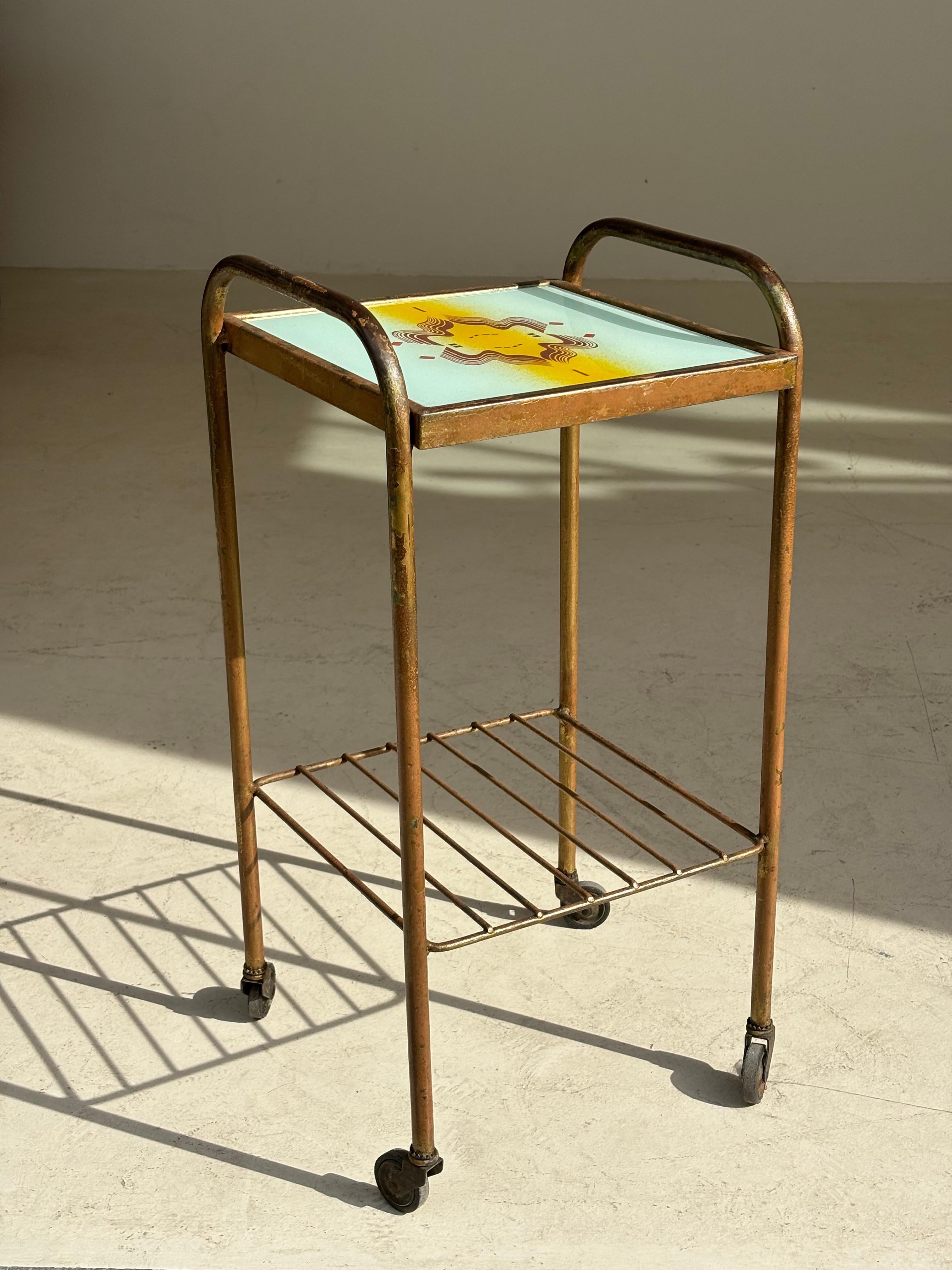 Vintage 1970 Abraham Palatnik Serving Table, Brazilian Craftsmanship