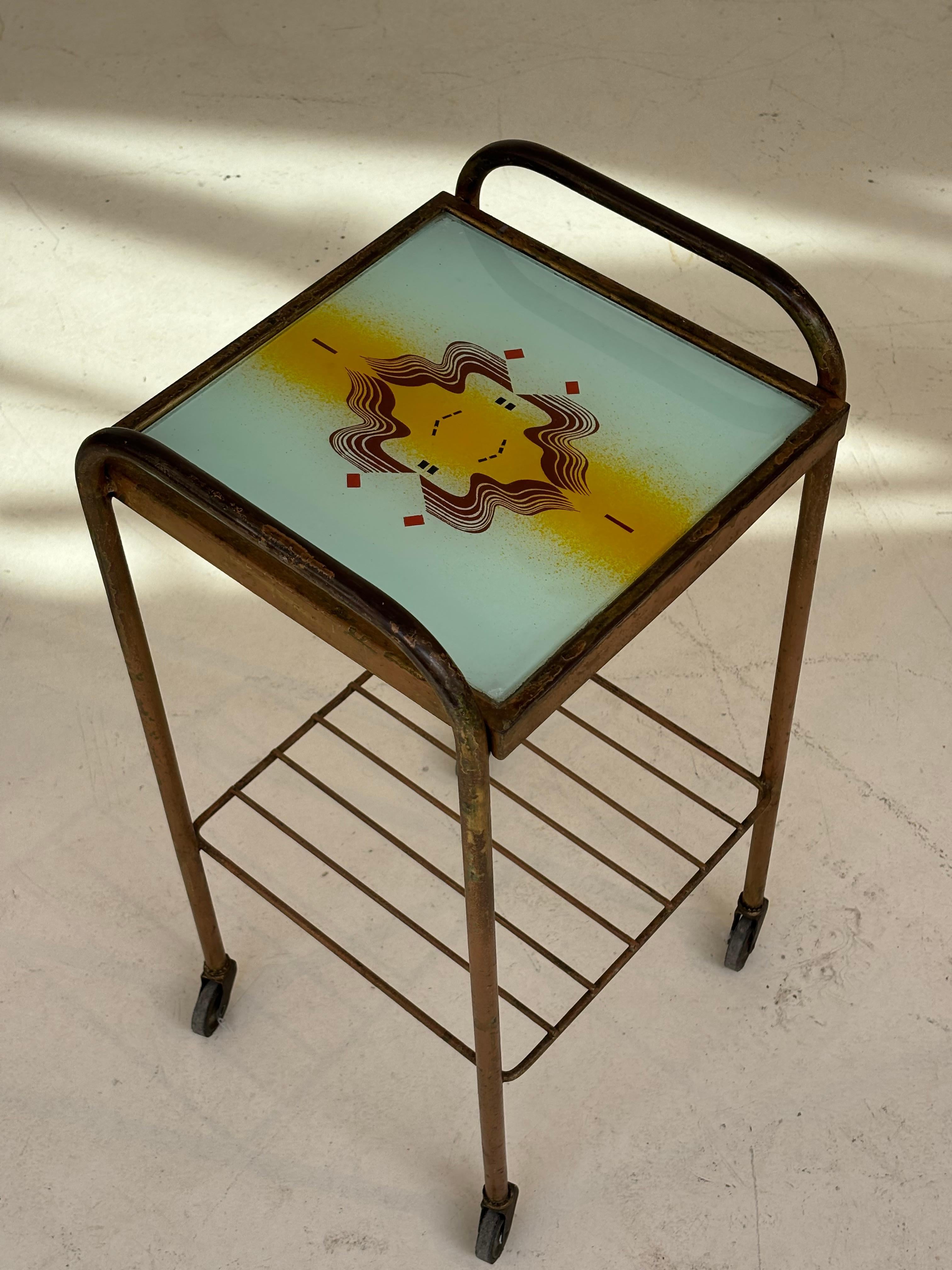 Vintage 1970 Abraham Palatnik Serving Table, Brazilian Craftsmanship