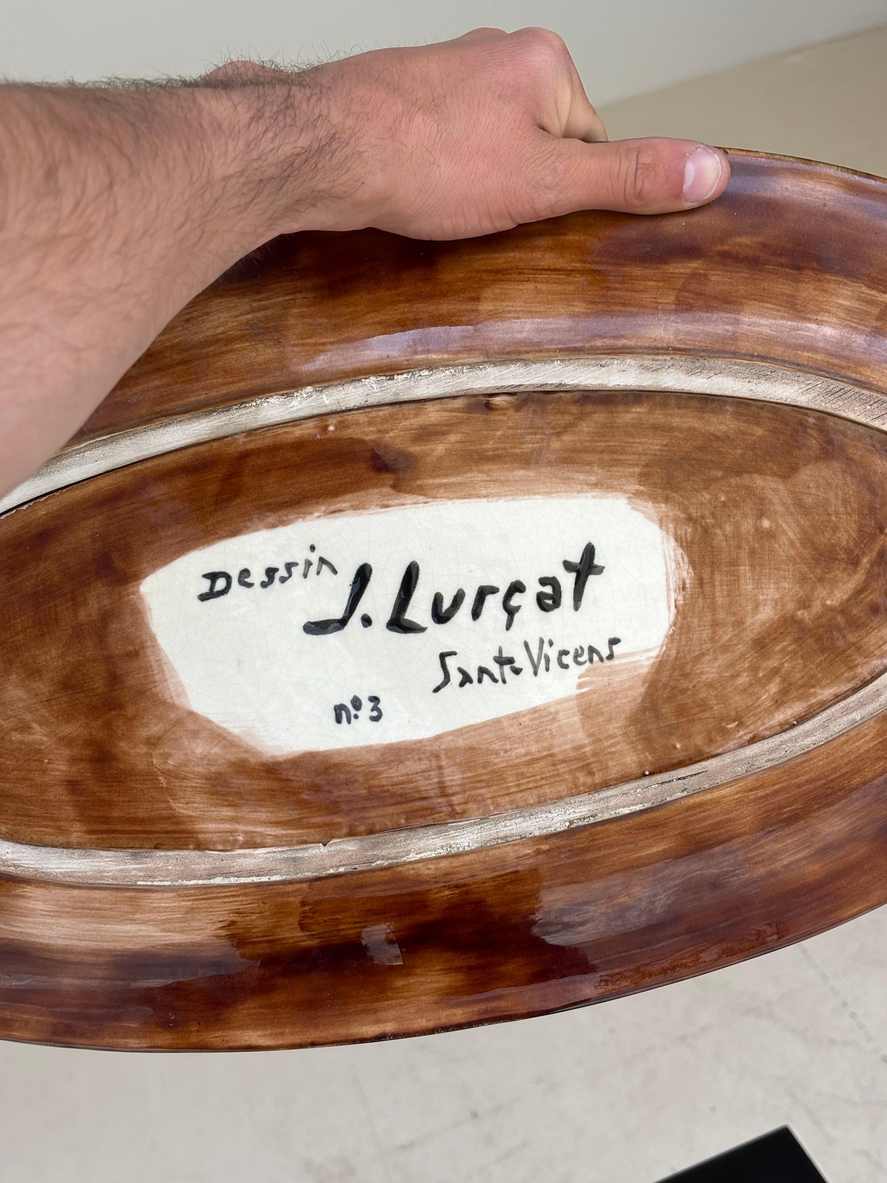 Large Jean Lurçat dish fot saint vincens