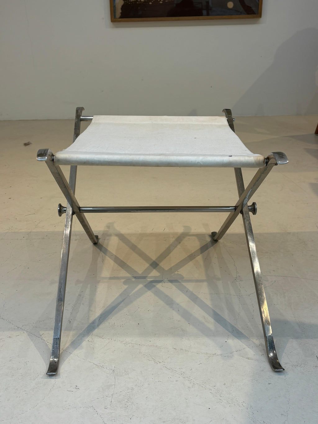 Stool by la maison Charles in stainless steel