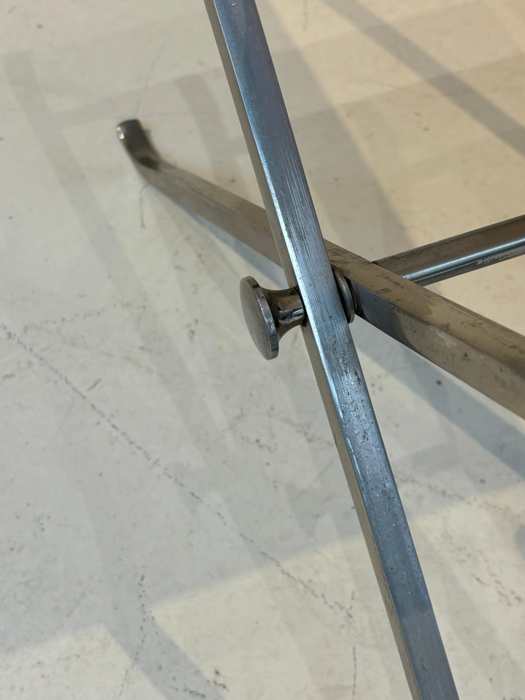 Stool by la maison Charles in stainless steel