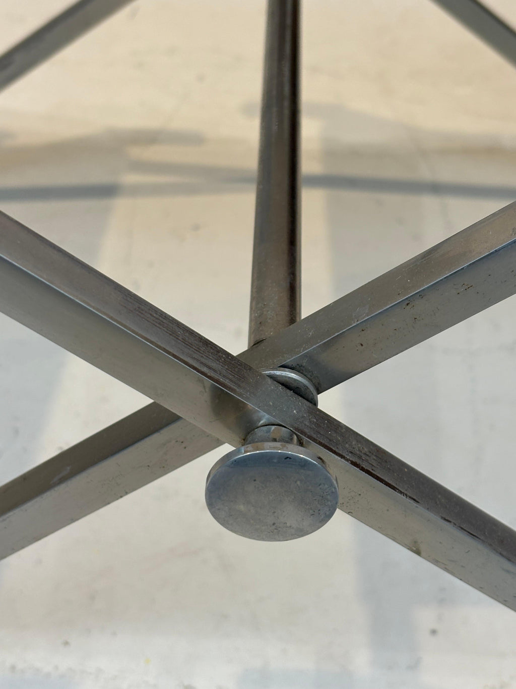 Stool by la maison Charles in stainless steel