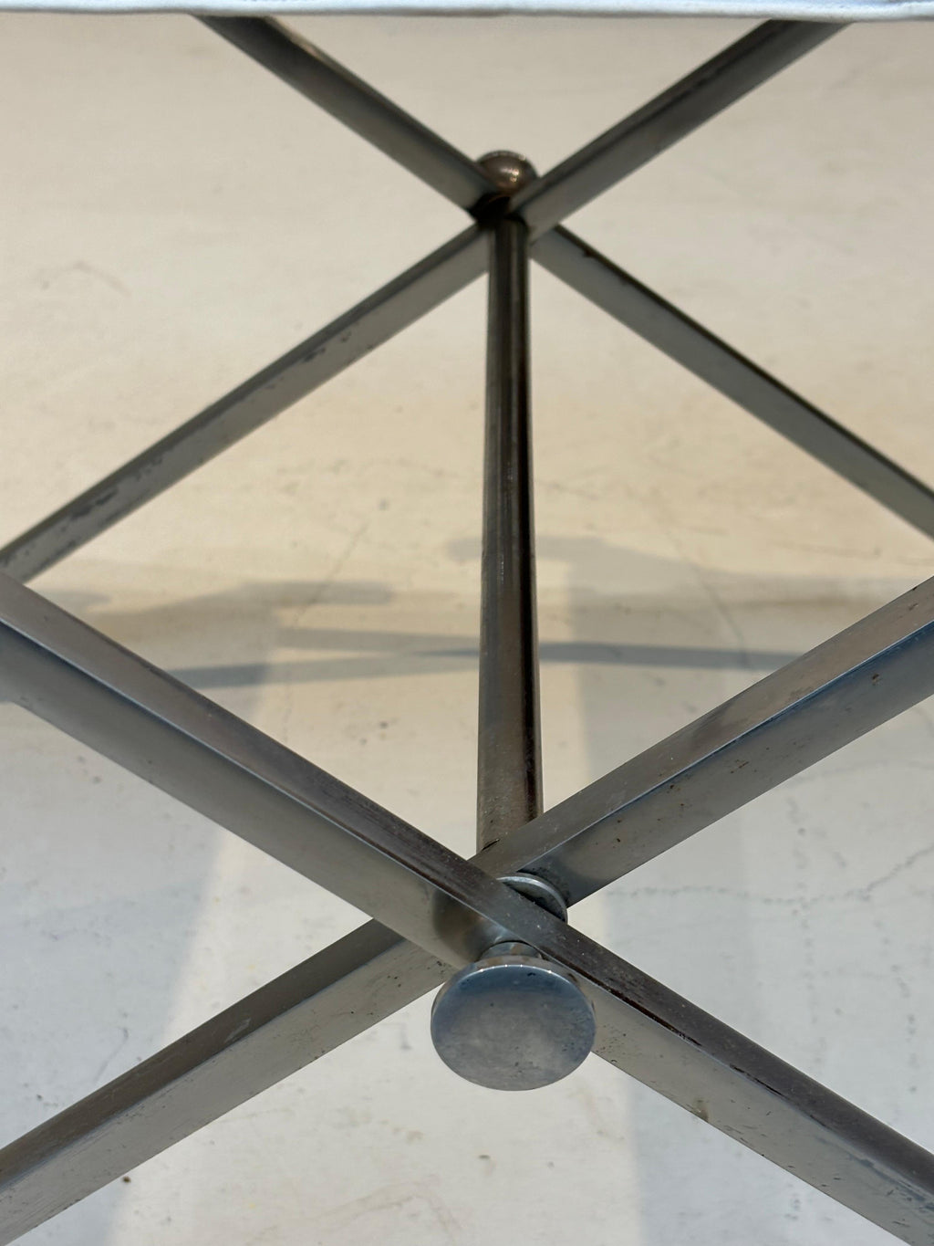 Stool by la maison Charles in stainless steel