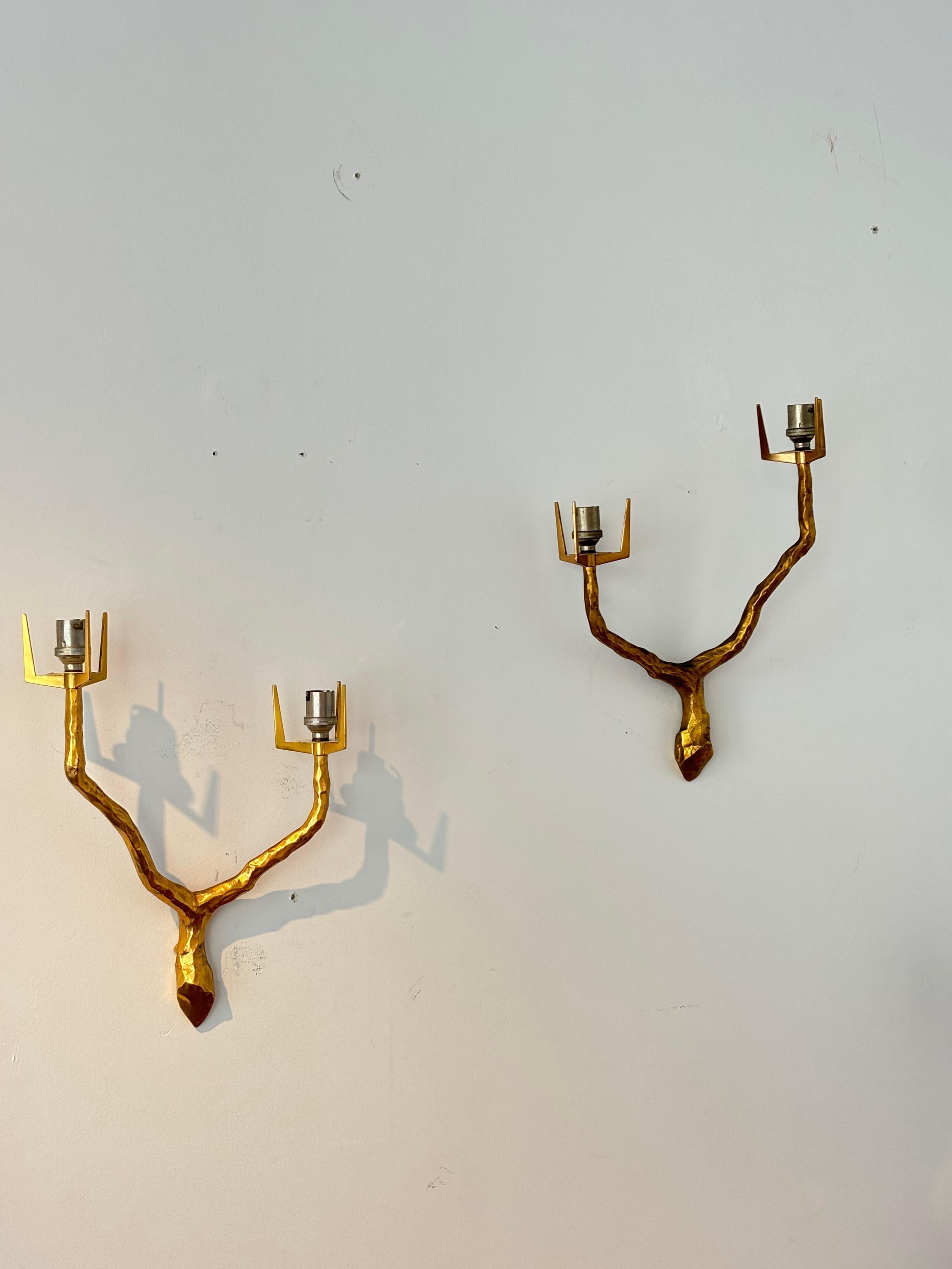 Pair of sconces by Arlus after a drawing by Felix Agostini
