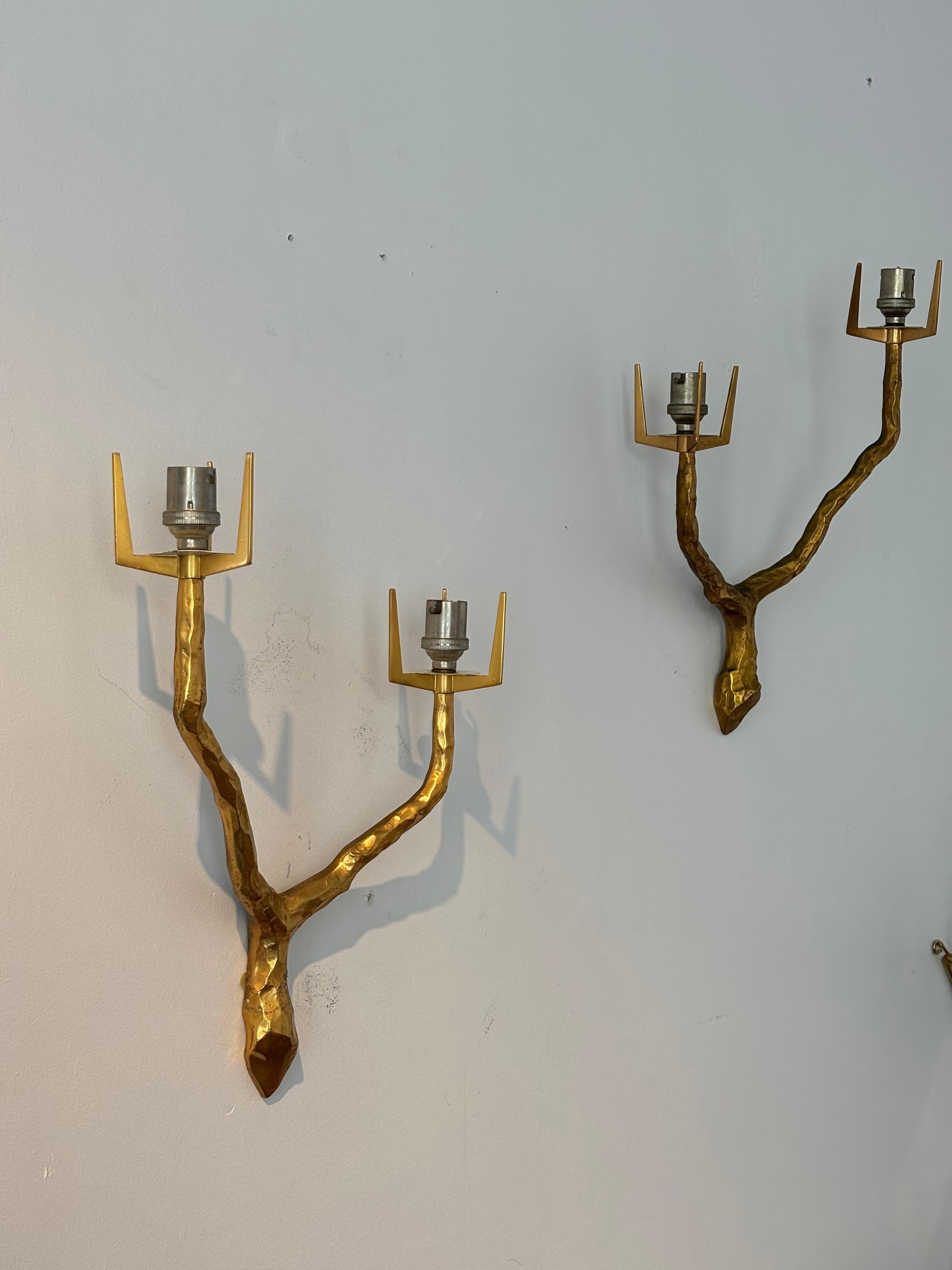 Pair of sconces by Arlus after a drawing by Felix Agostini