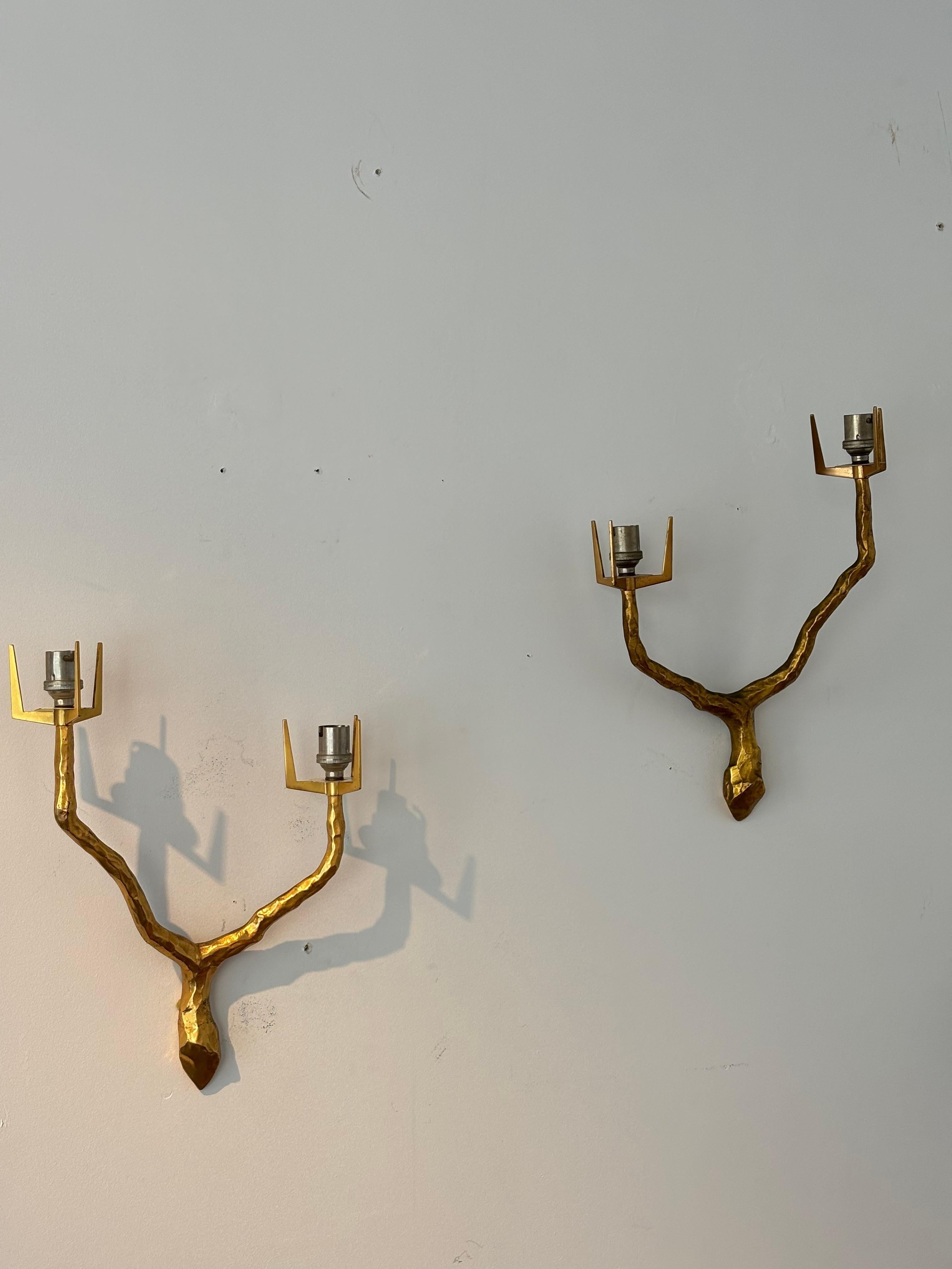 Pair of sconces by Arlus after a drawing by Felix Agostini
