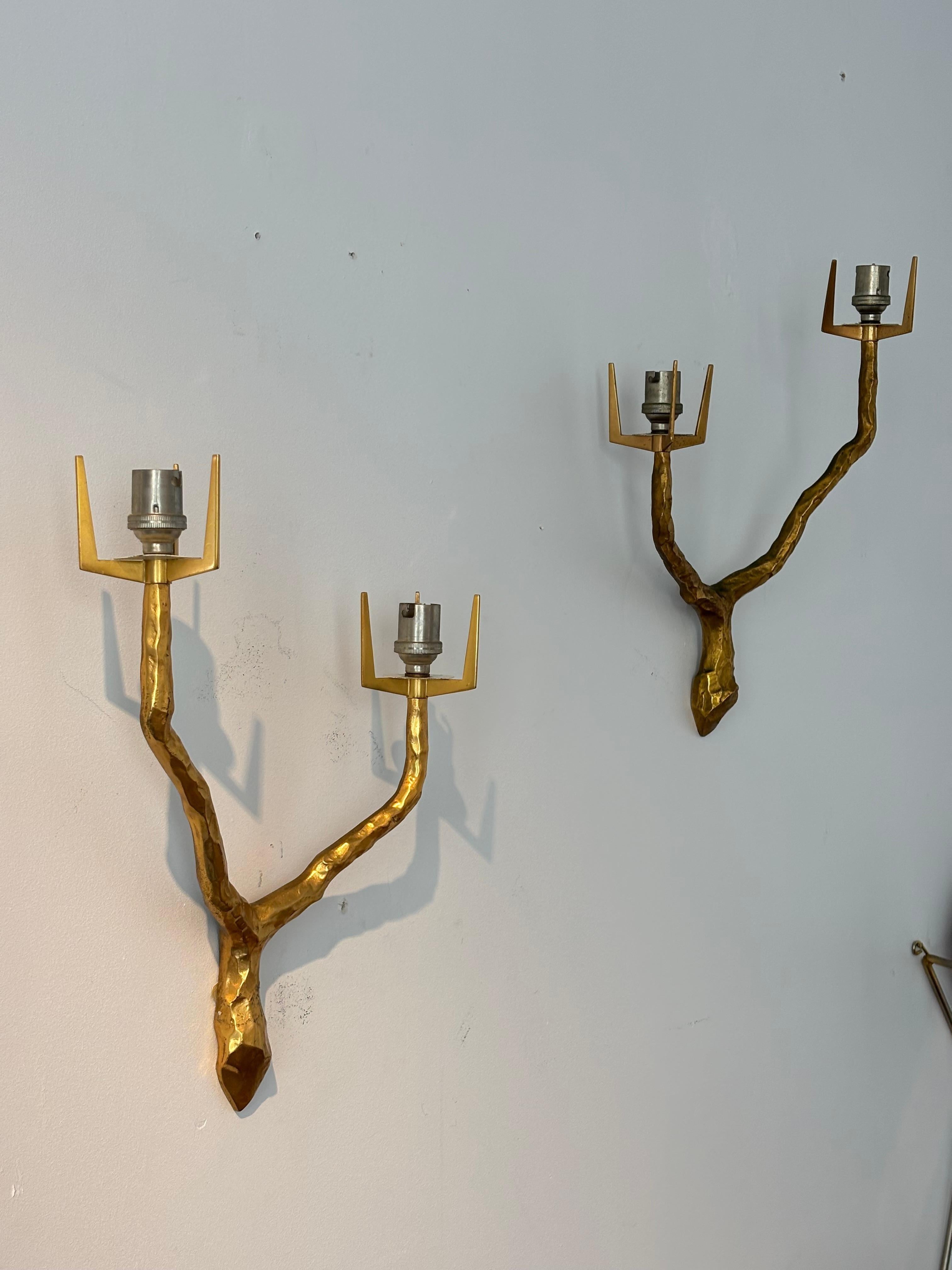 Pair of sconces by Arlus after a drawing by Felix Agostini
