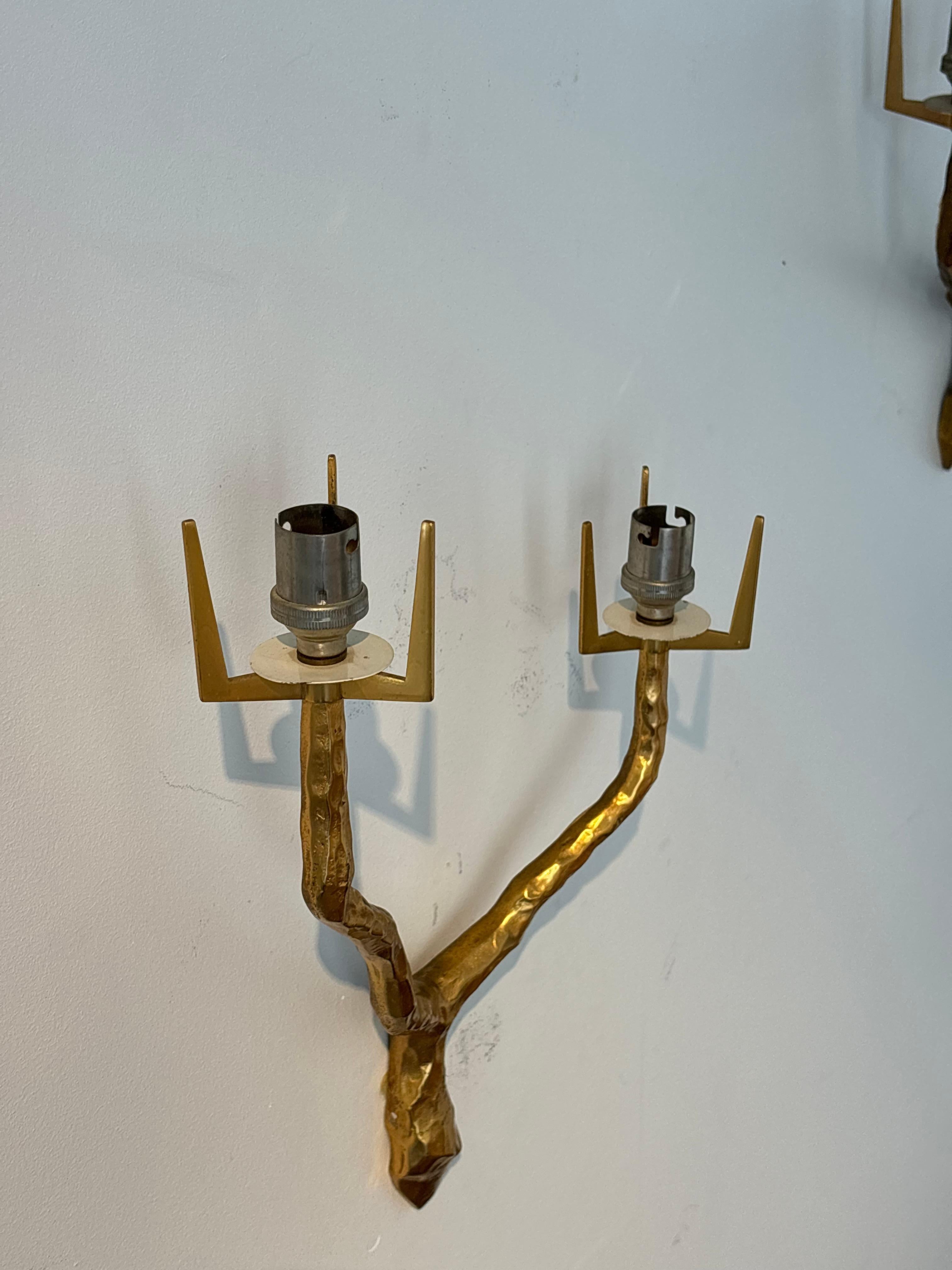 Pair of sconces by Arlus after a drawing by Felix Agostini