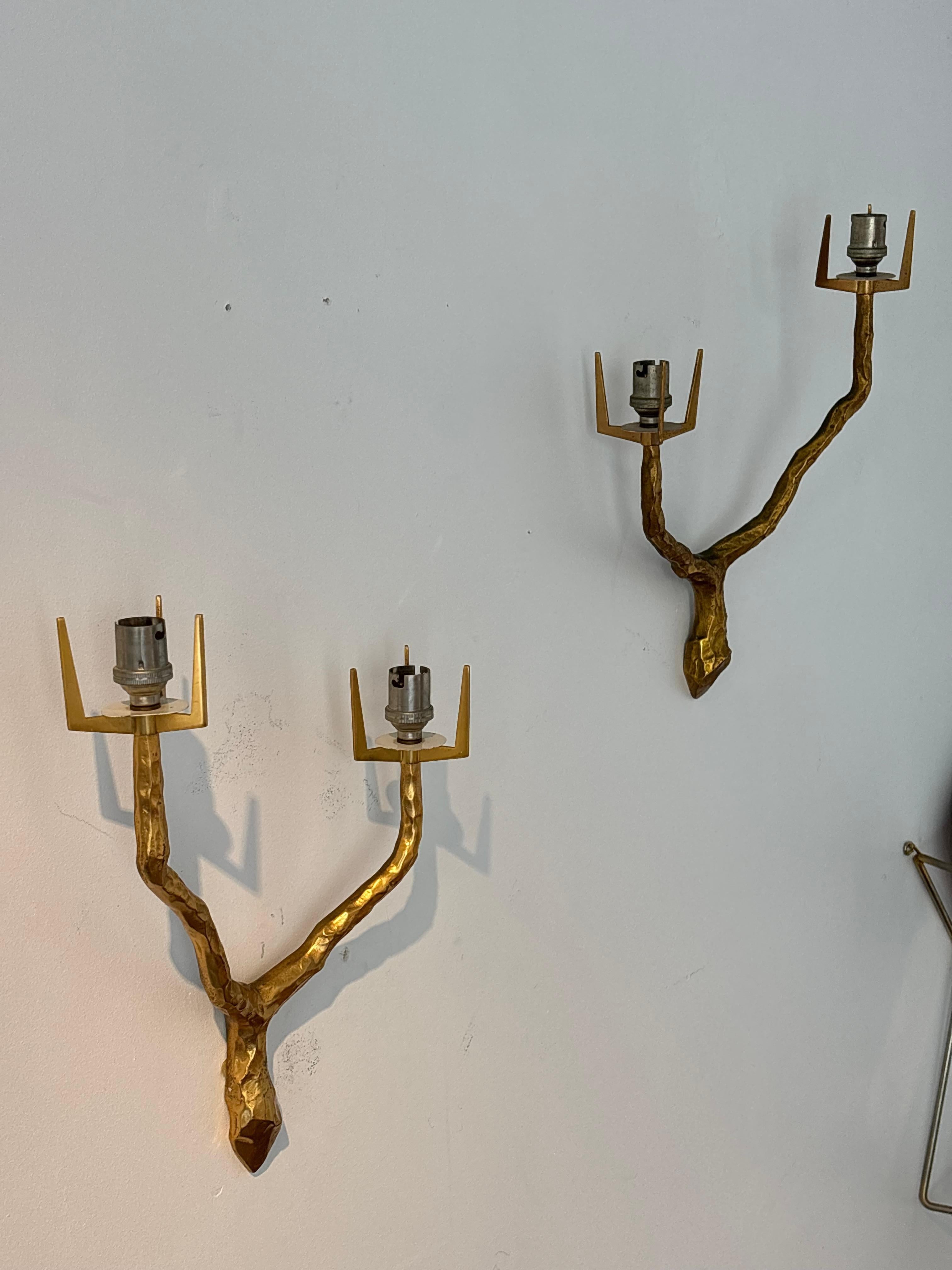 Pair of sconces by Arlus after a drawing by Felix Agostini