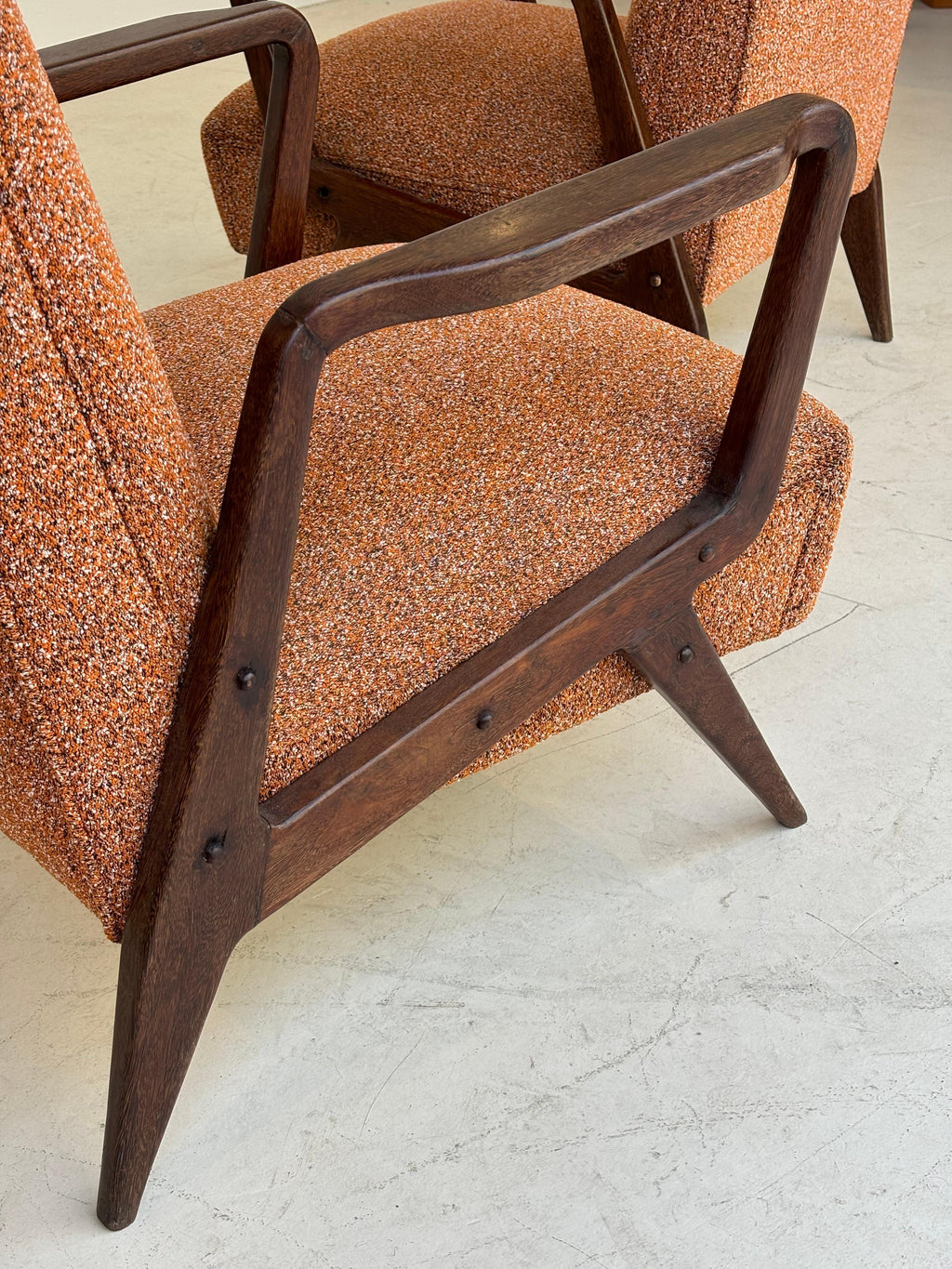 Pair of armchairs attributed to Gio Ponti, circa 1950
