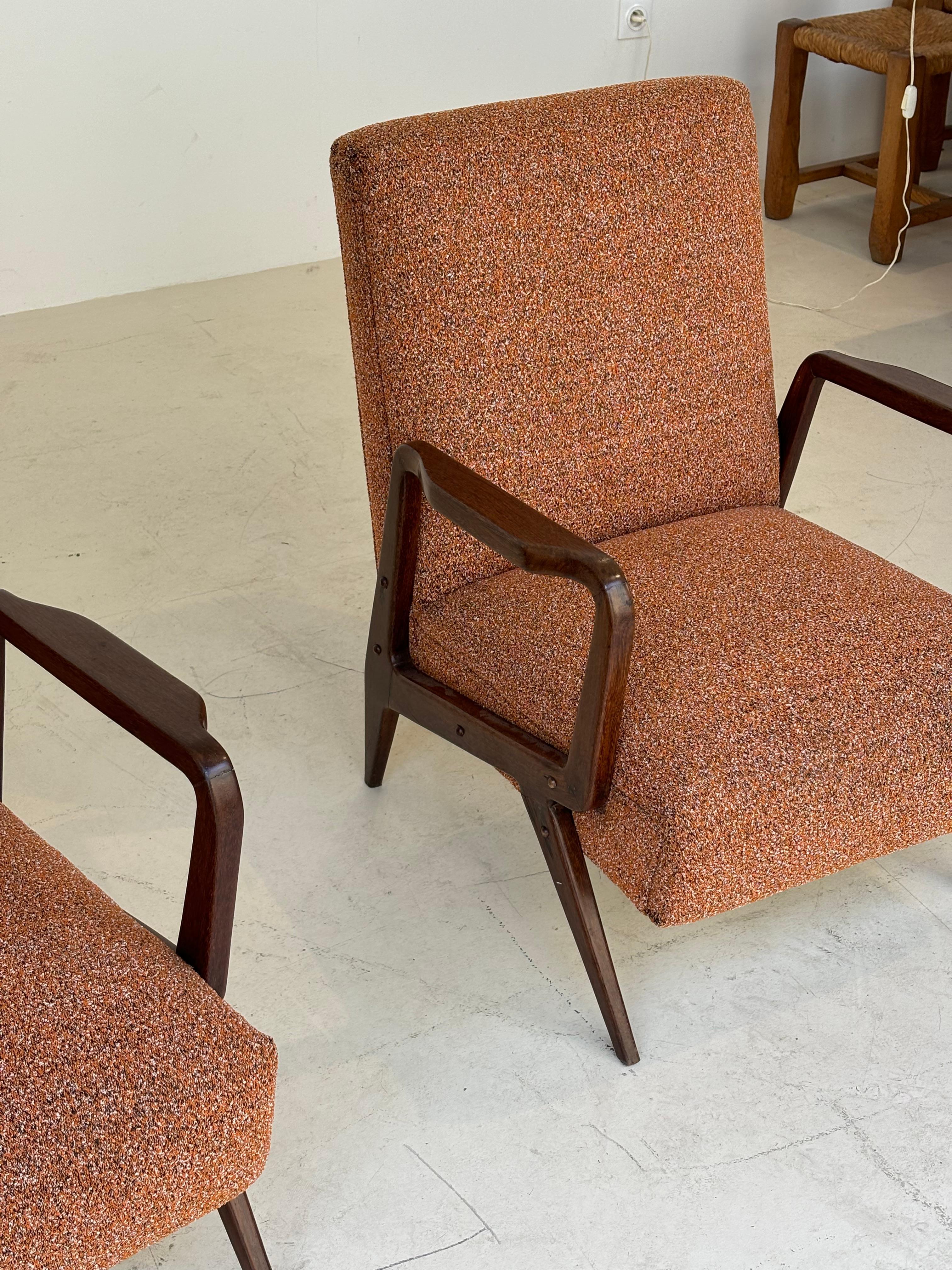 Pair of armchairs attributed to Gio Ponti, circa 1950