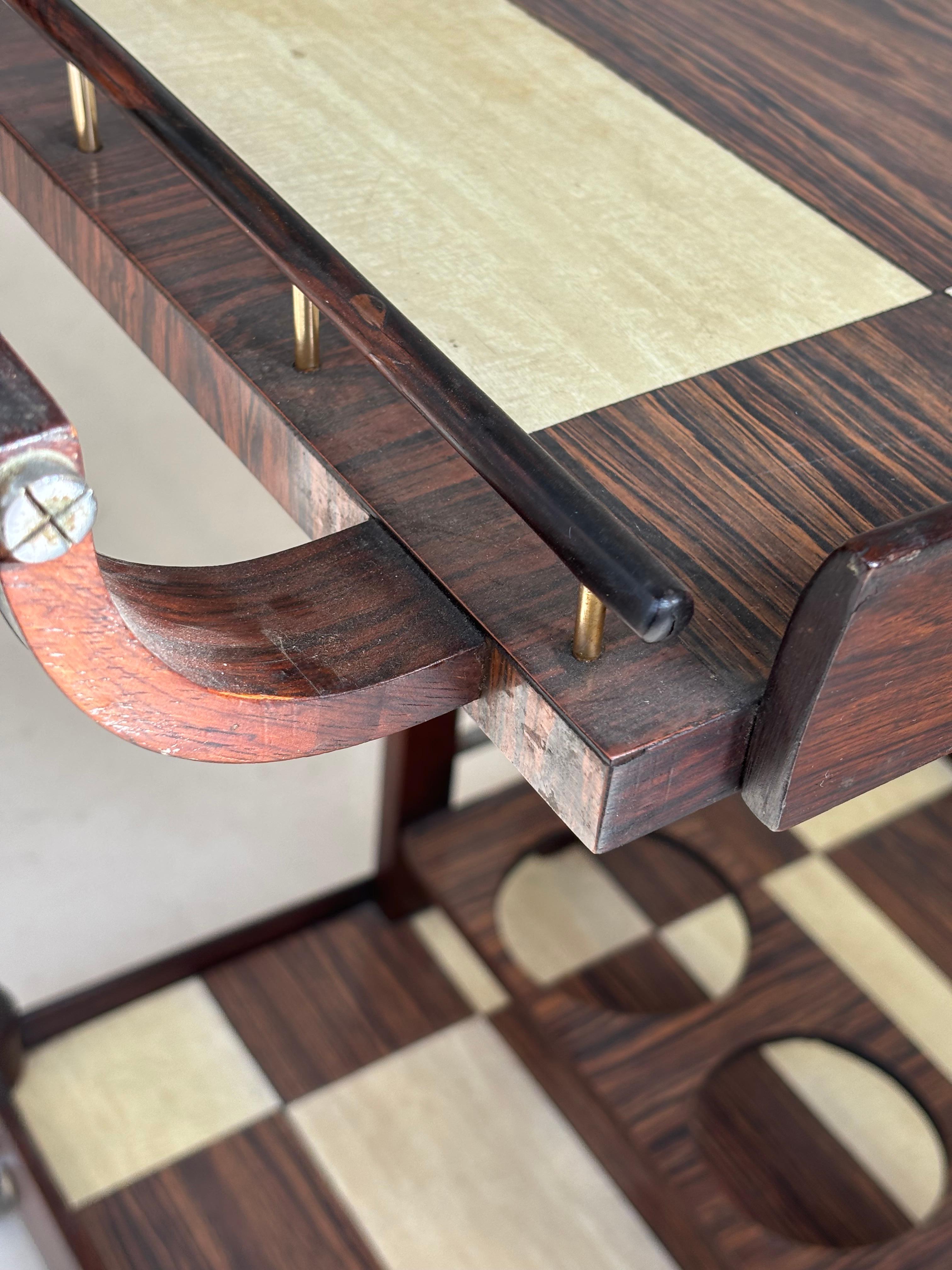 Serving table by Novo Rumo, Brasil, 1960 in métal, plexiglas and imbuia
