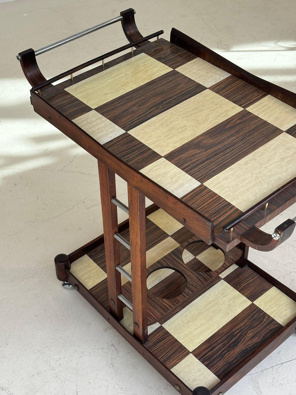Serving table by Novo Rumo, Brasil, 1960 in métal, plexiglas and imbuia