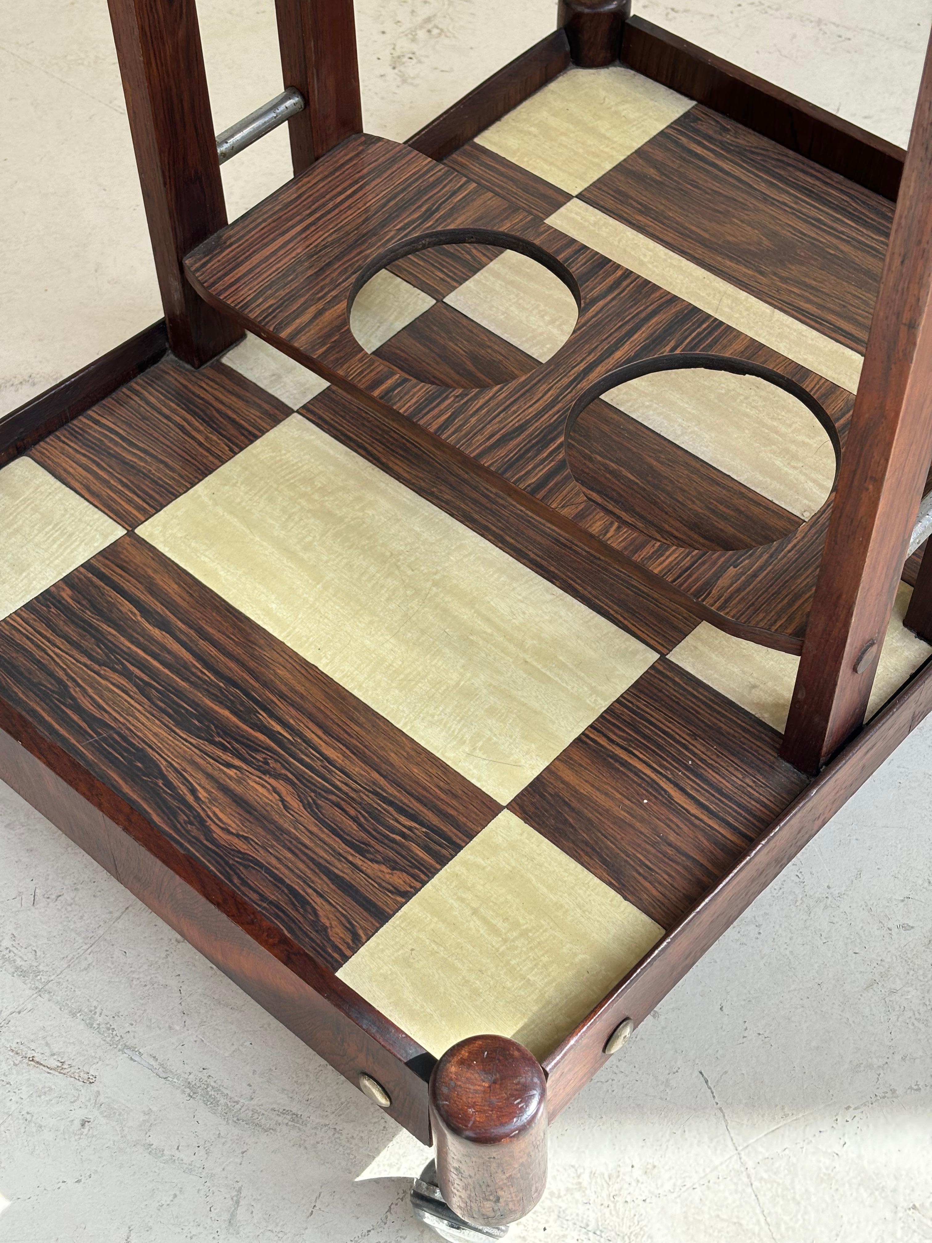 Serving table by Novo Rumo, Brasil, 1960 in métal, plexiglas and imbuia
