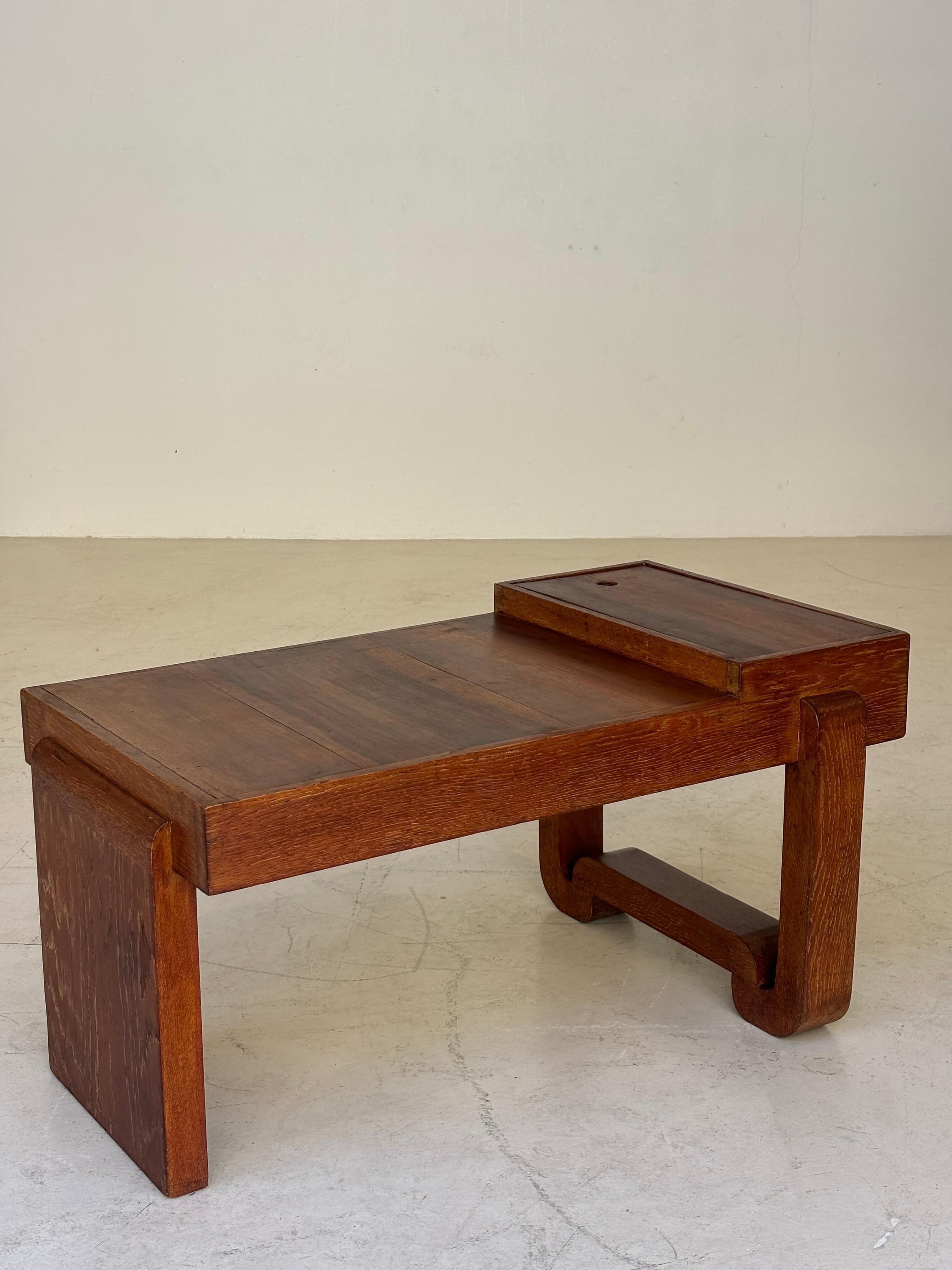 Coffee table by Francisque Chaleysin in limed oak circa 1940