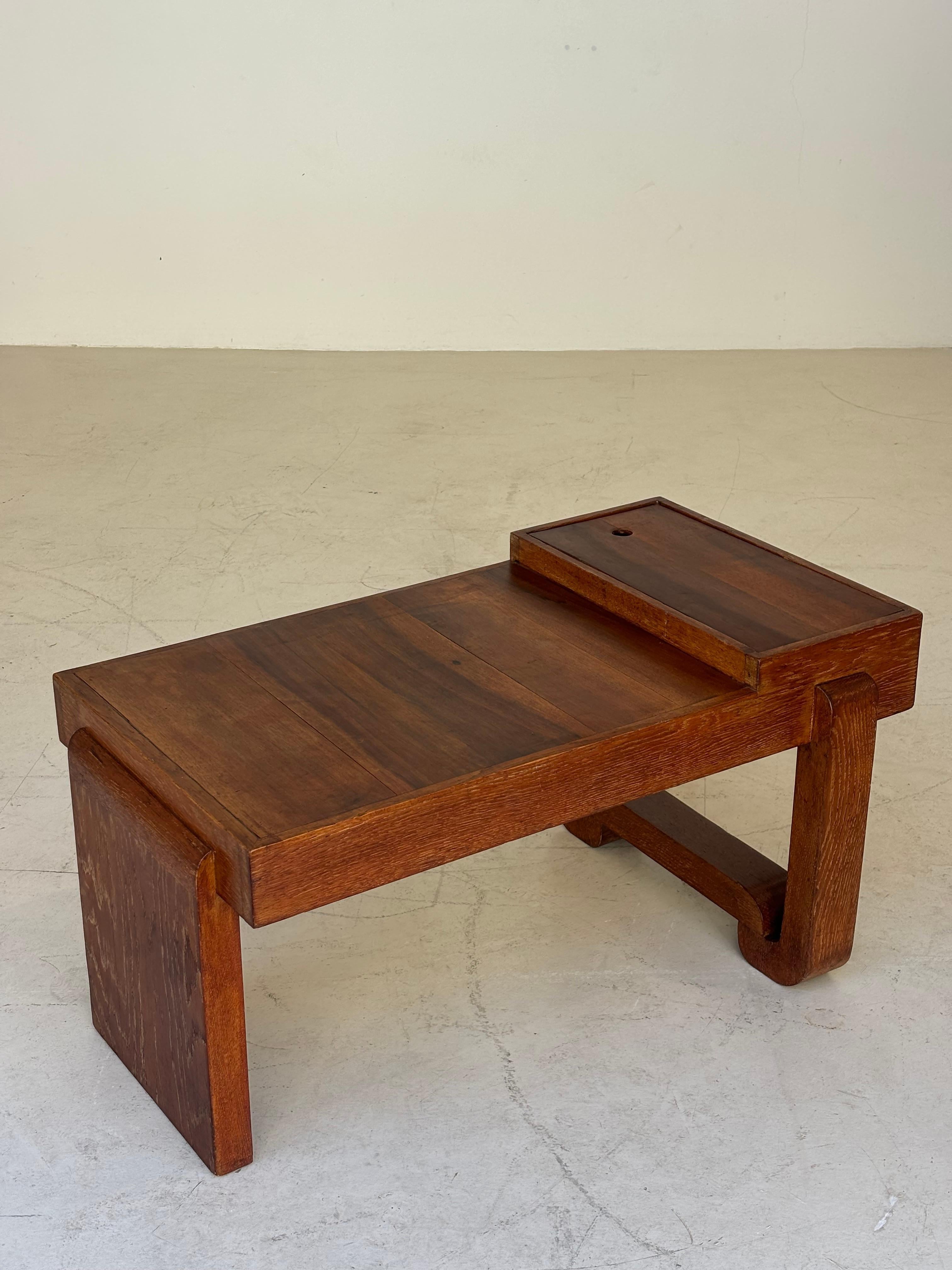 Coffee table by Francisque Chaleysin in limed oak circa 1940