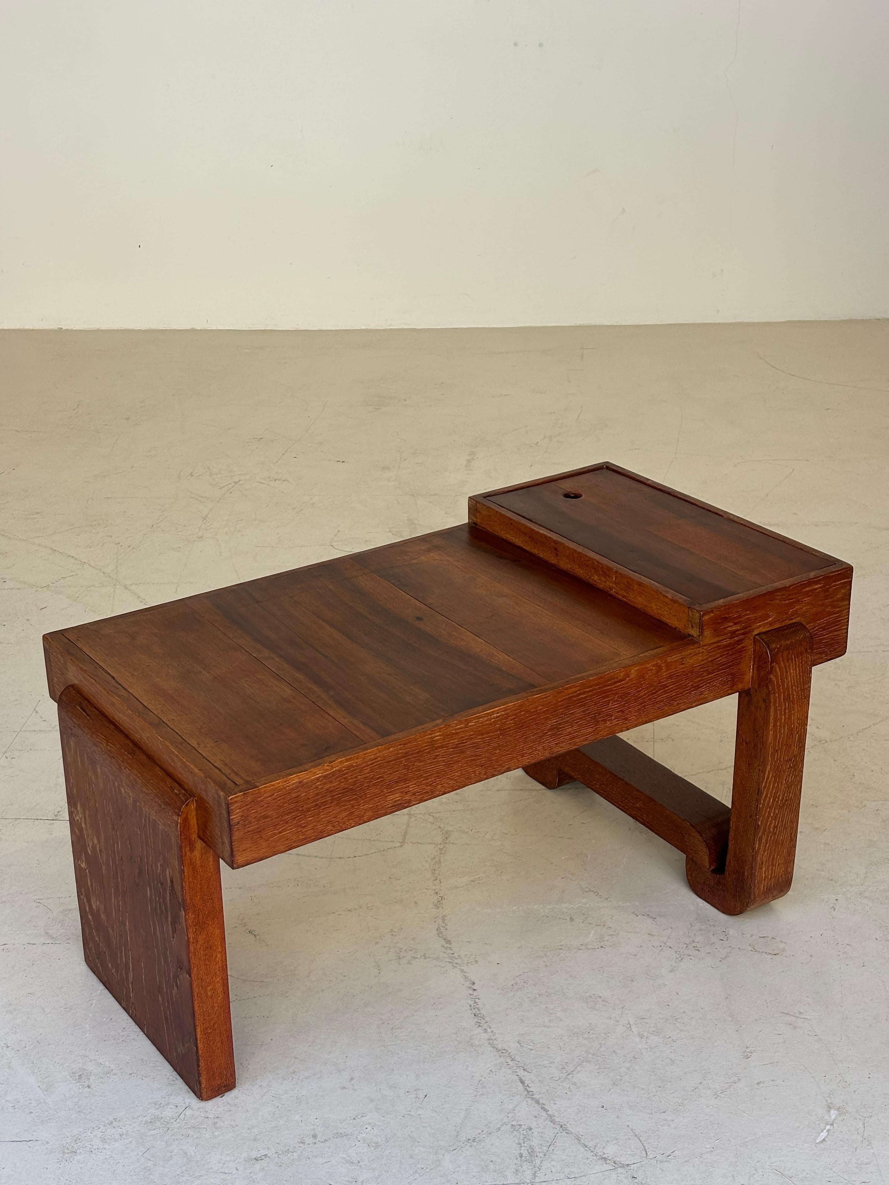 Coffee table by Francisque Chaleysin in limed oak circa 1940