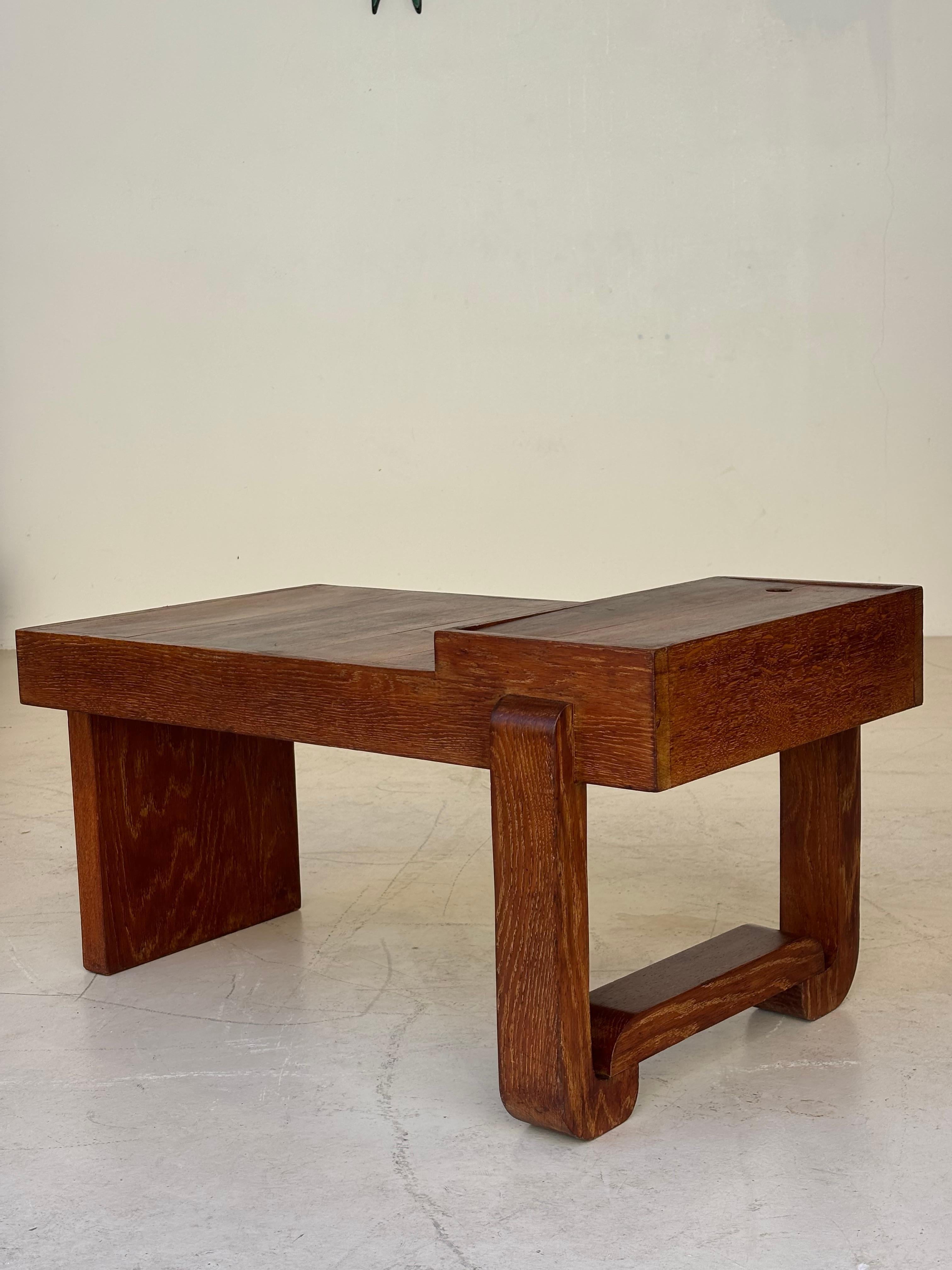 Coffee table by Francisque Chaleysin in limed oak circa 1940