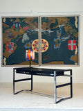 Jacques Adnet, Desk, skai and steel, circa 1950