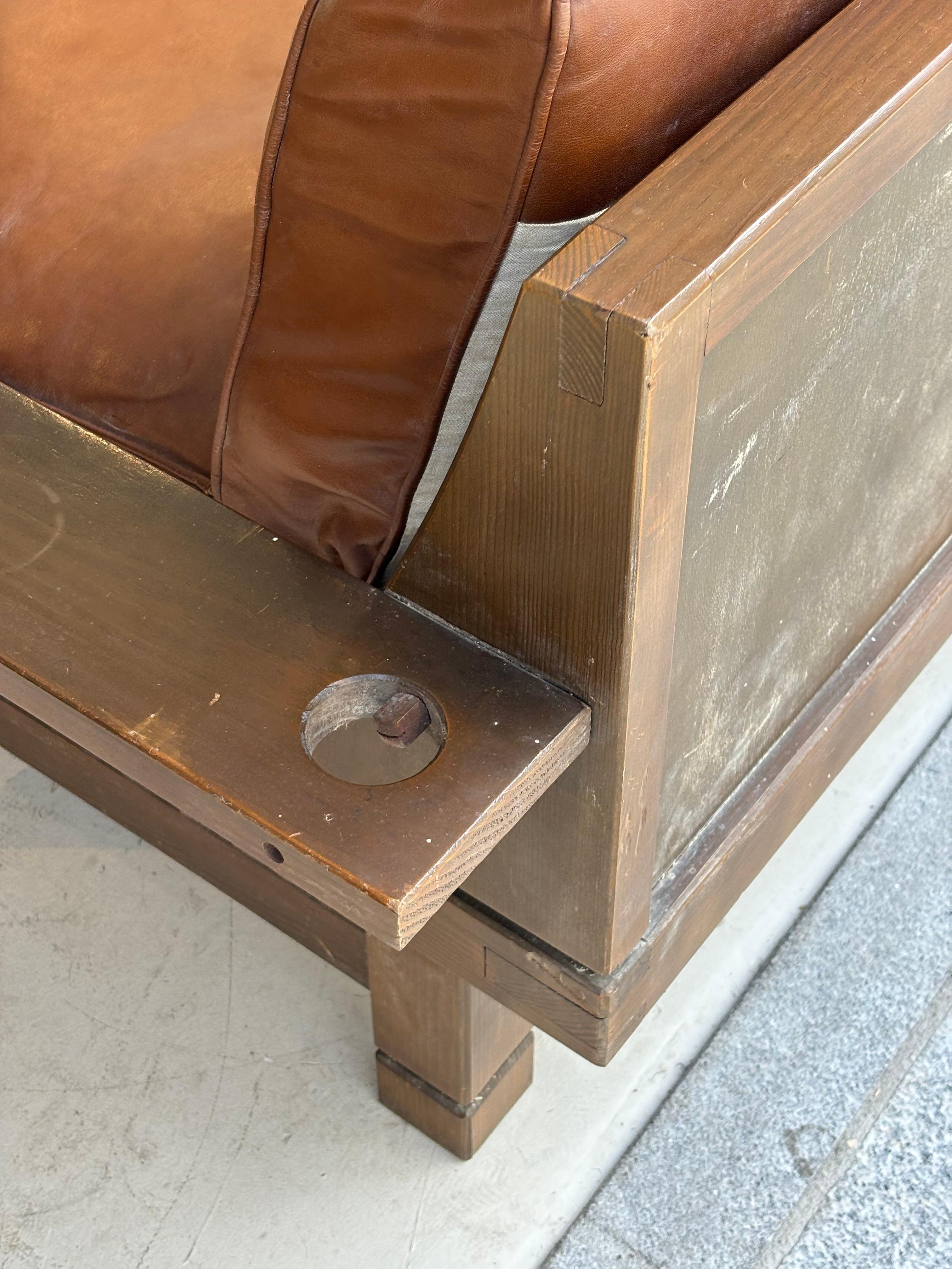 Nice brutalist sofa, circa 1960, France