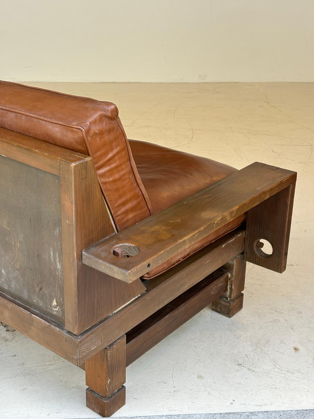 Nice brutalist sofa, circa 1960, France