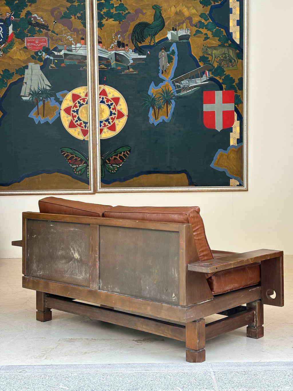 Nice brutalist sofa, circa 1960, France