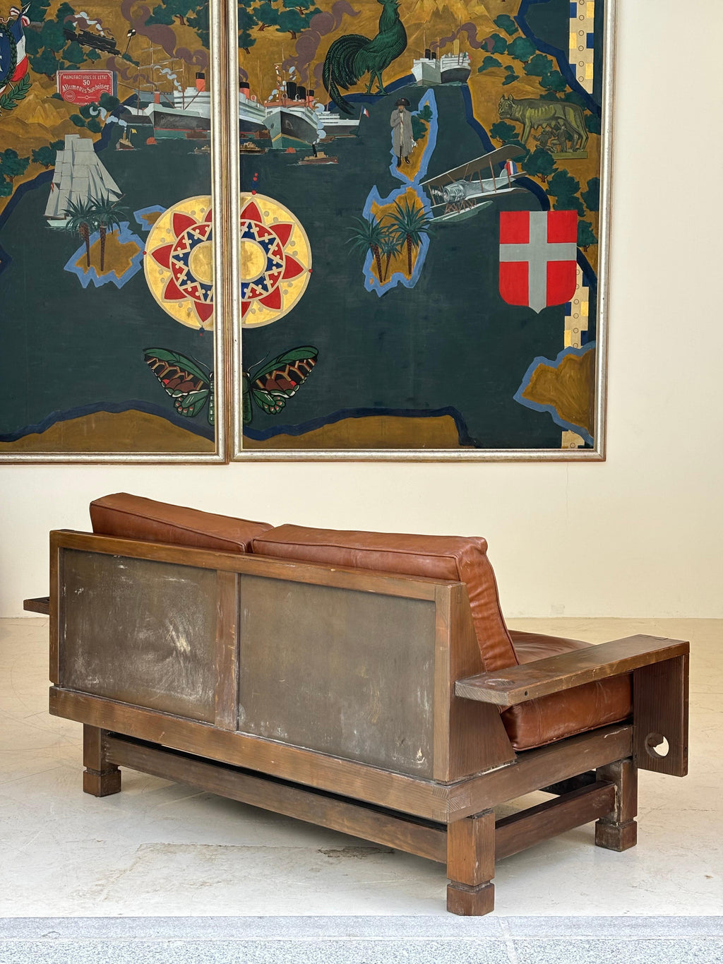 Nice brutalist sofa, circa 1960, France