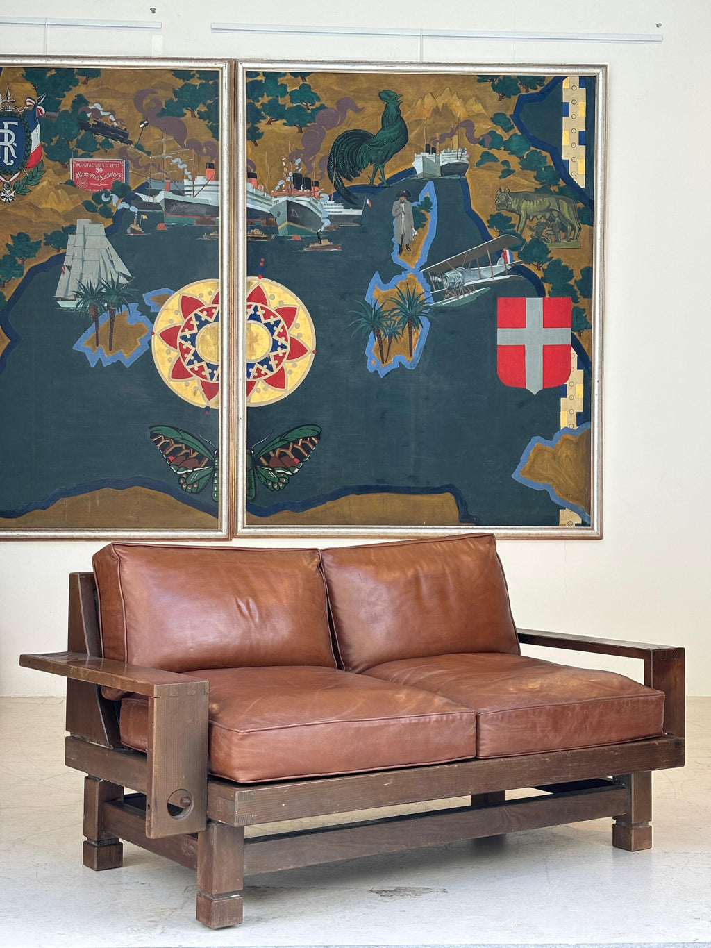 Nice brutalist sofa, circa 1960, France