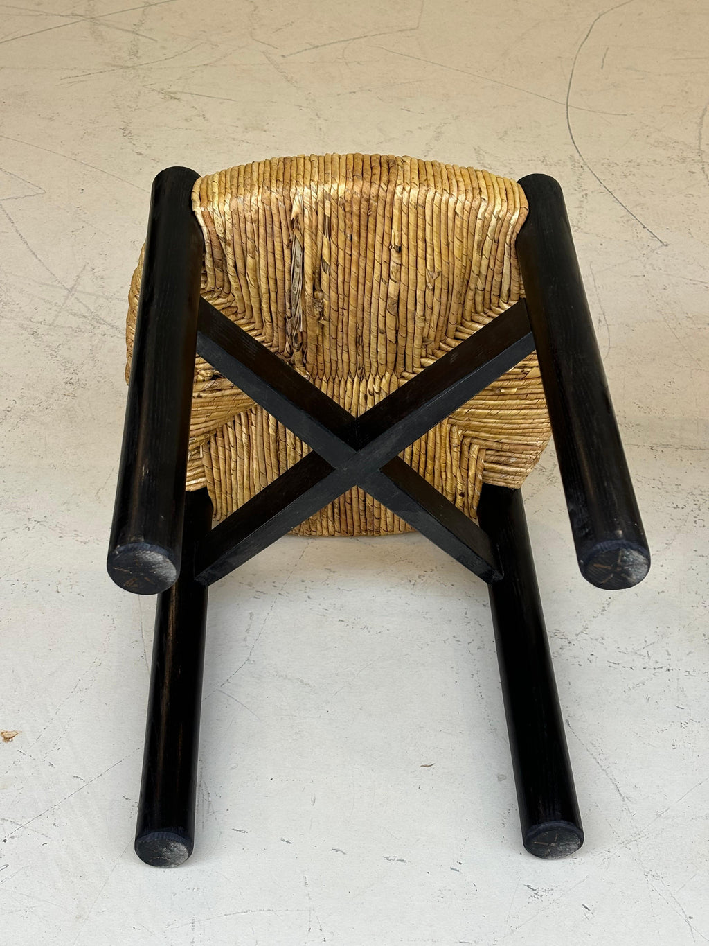 Nice pair of Meribel stools by Charlotte Perriand, original black colors