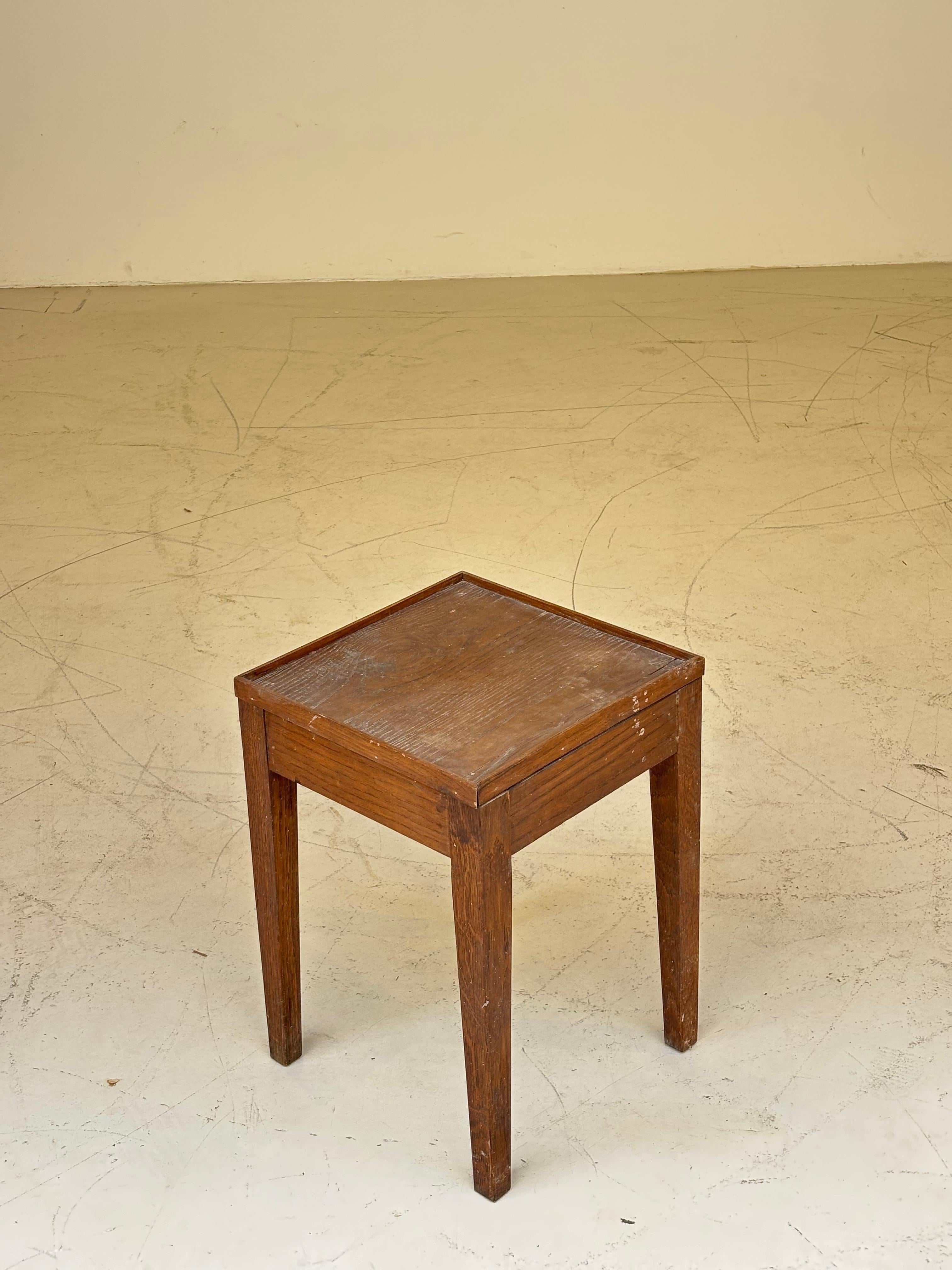 Nice side table in oak in the taste of Jean Michel Frank