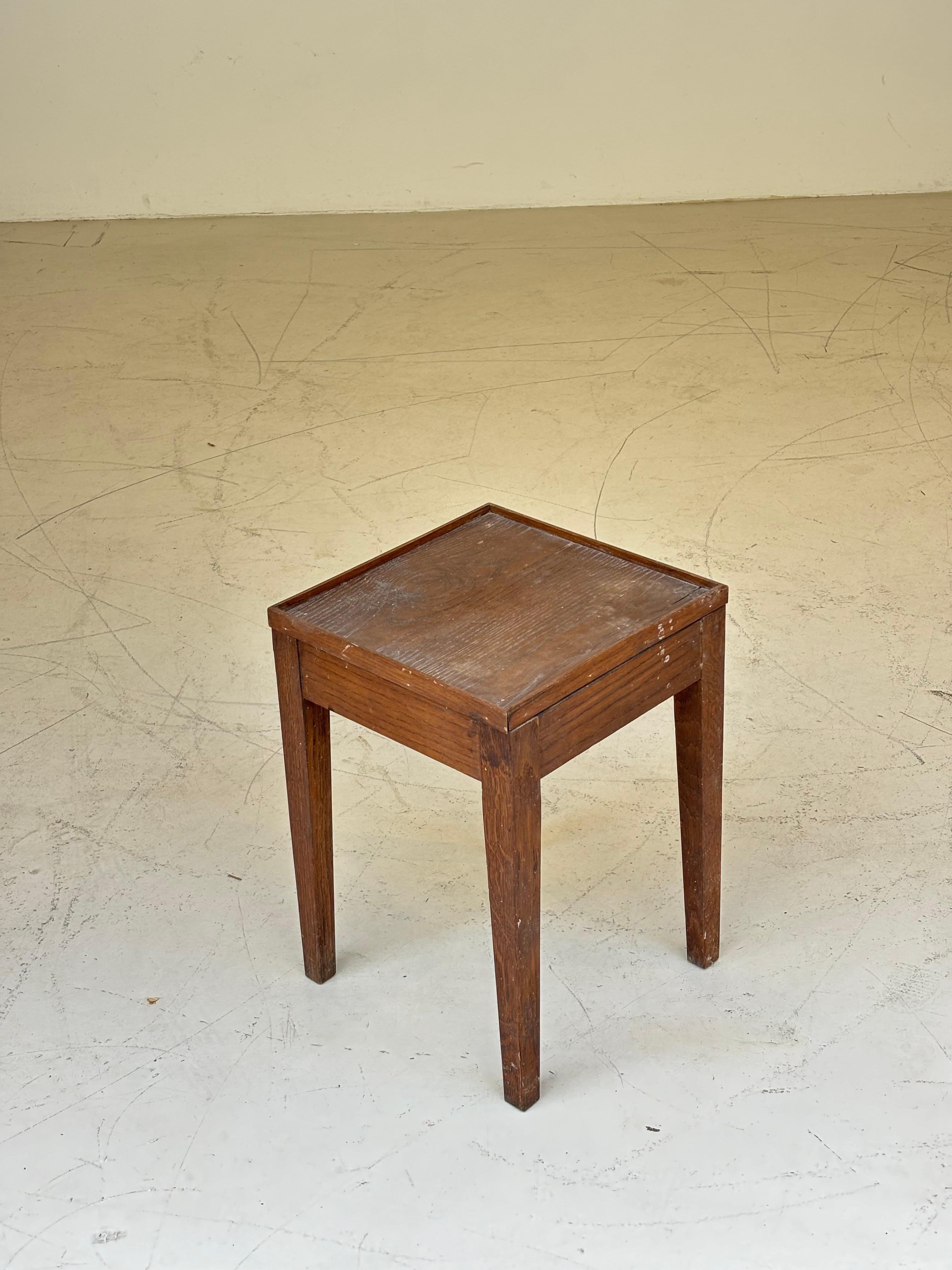 Nice side table in oak in the taste of Jean Michel Frank