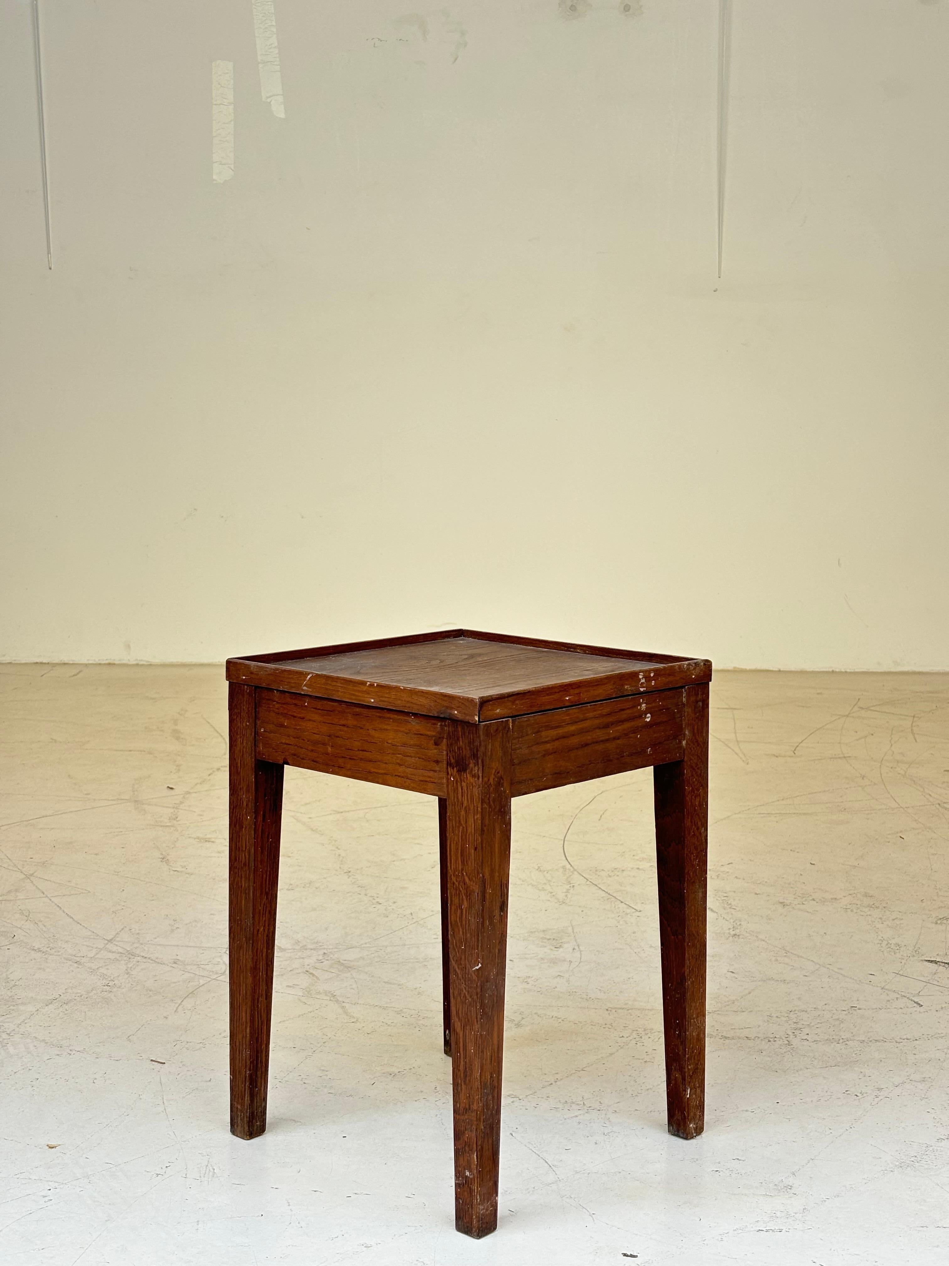 Nice side table in oak in the taste of Jean Michel Frank