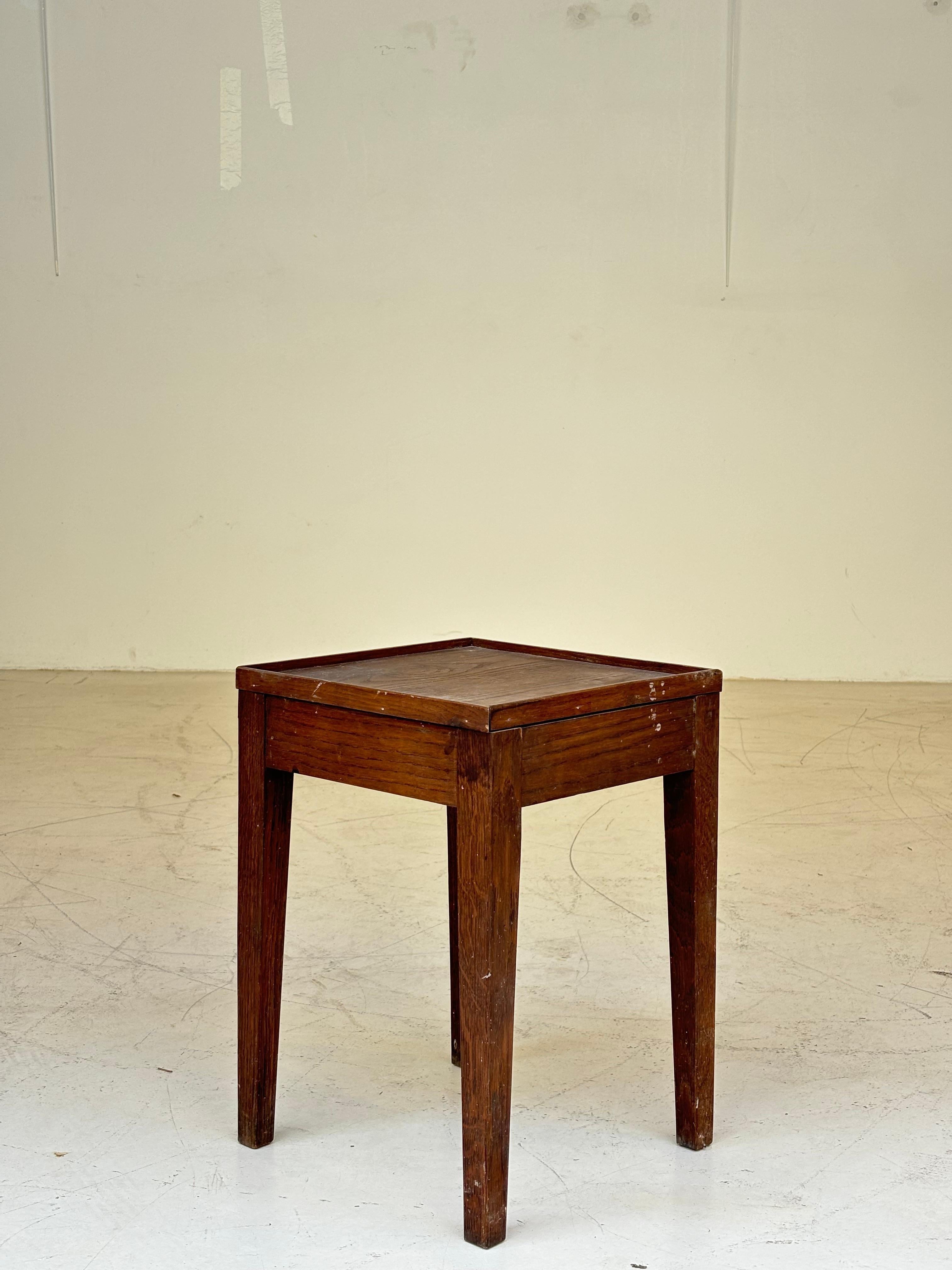 Nice side table in oak in the taste of Jean Michel Frank