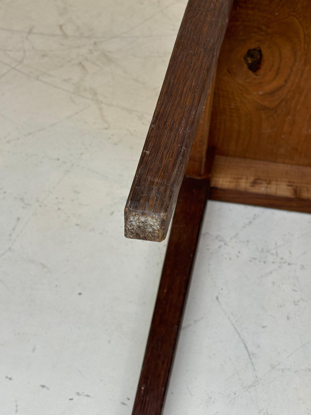Nice side table in oak in the taste of Jean Michel Frank