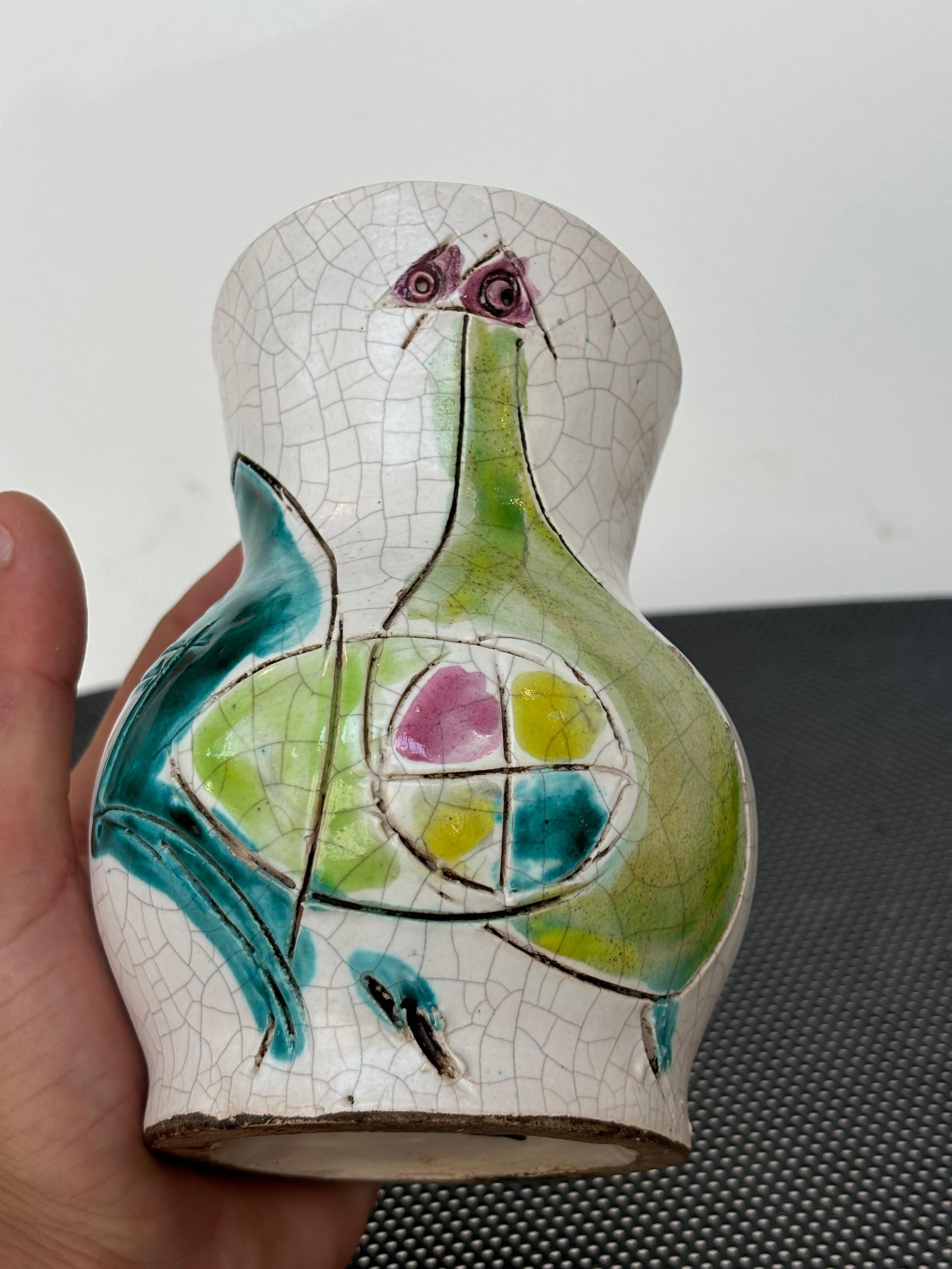 Beautiful figurative pitcher by Georges Jouve, signed