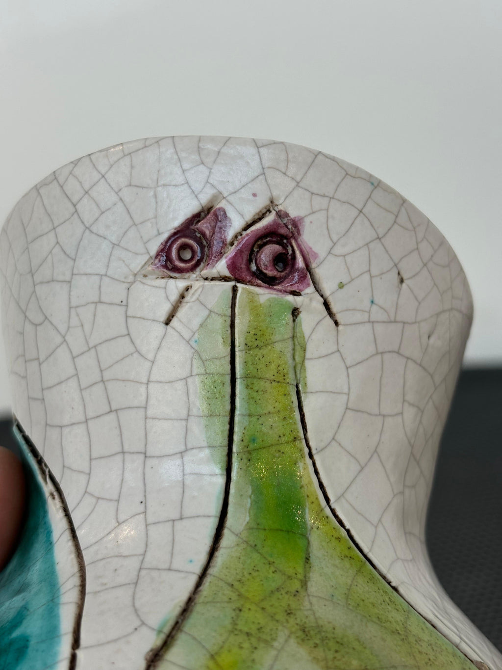 Beautiful figurative pitcher by Georges Jouve, signed