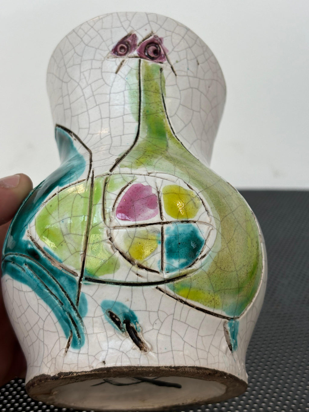 Beautiful figurative pitcher by Georges Jouve, signed