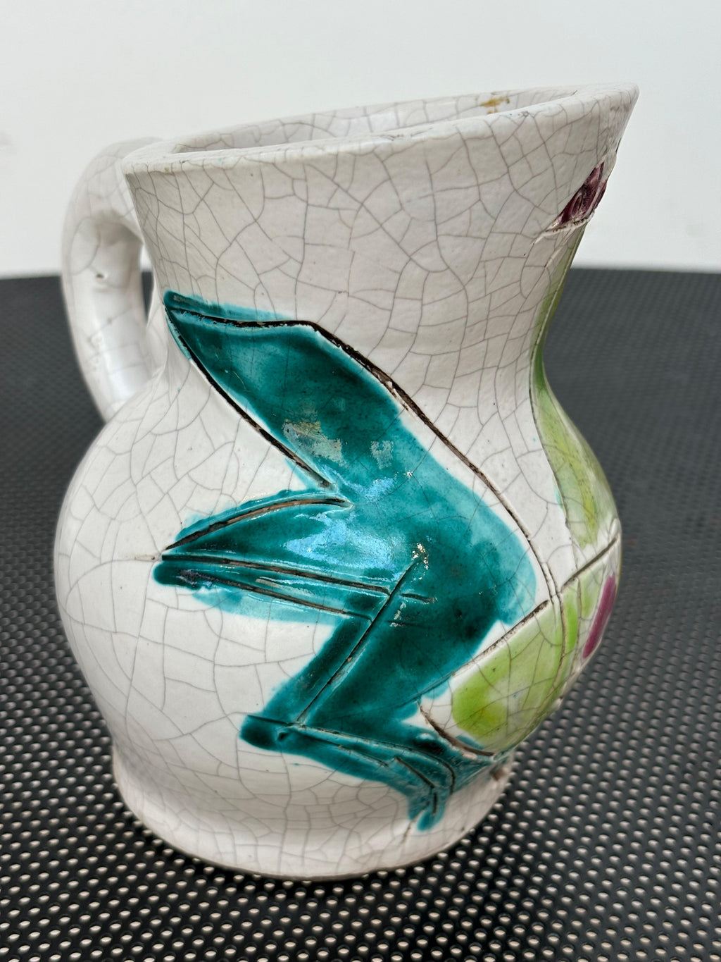 Beautiful figurative pitcher by Georges Jouve, signed