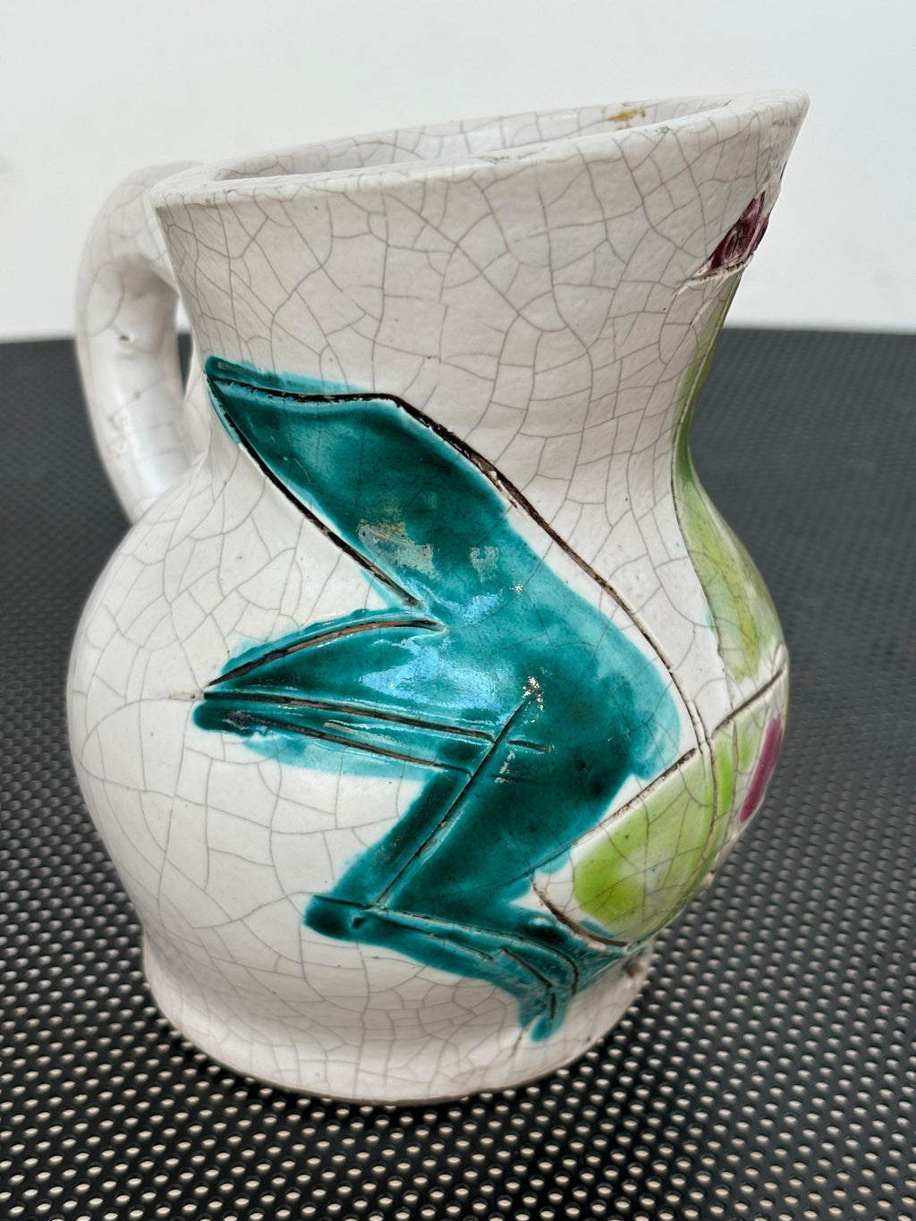Beautiful figurative pitcher by Georges Jouve, signed