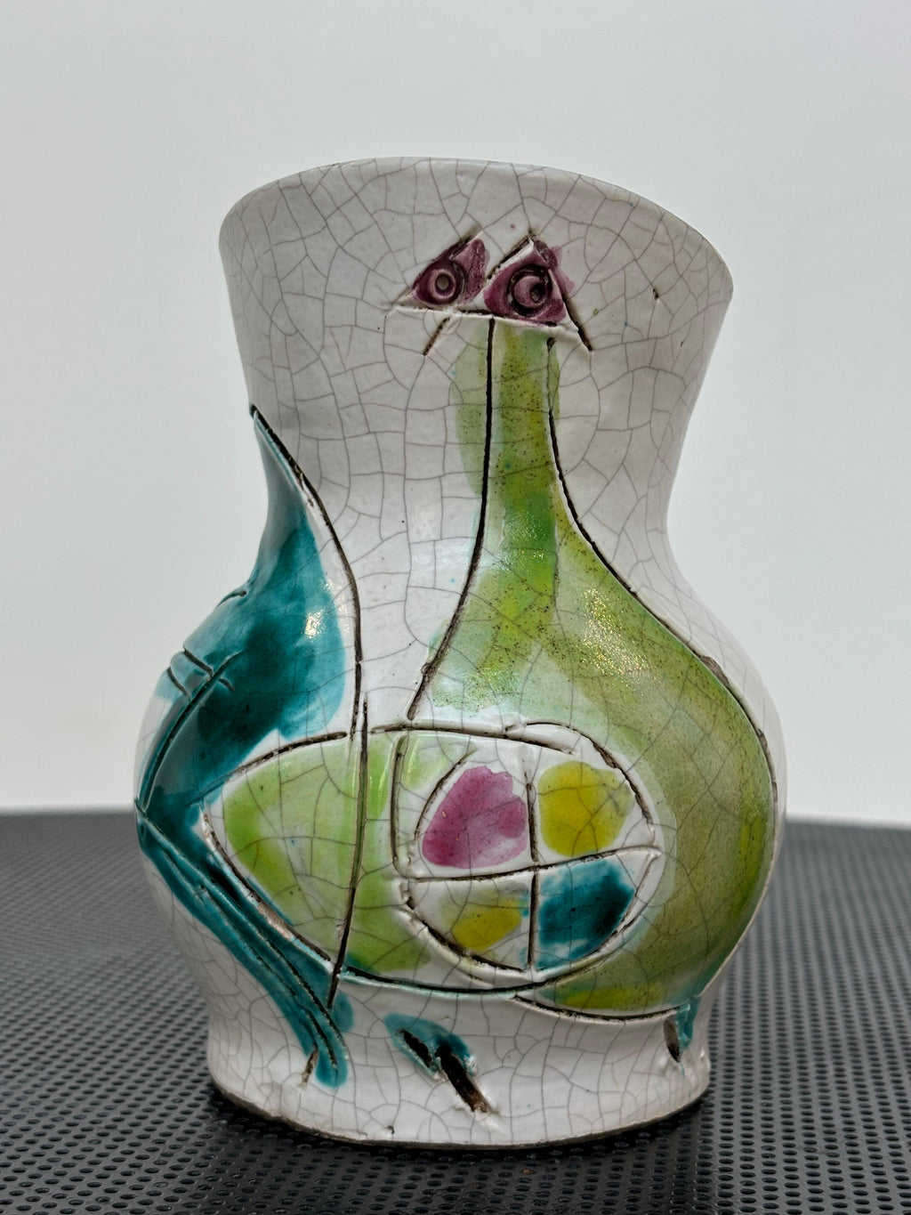 Beautiful figurative pitcher by Georges Jouve, signed