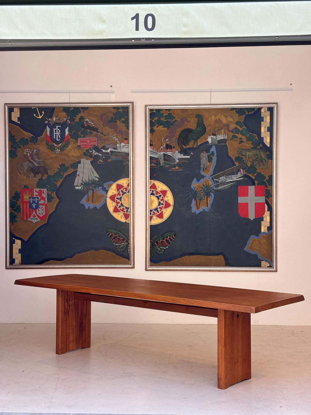 Incredible T14 dining table by Pierre Chapo