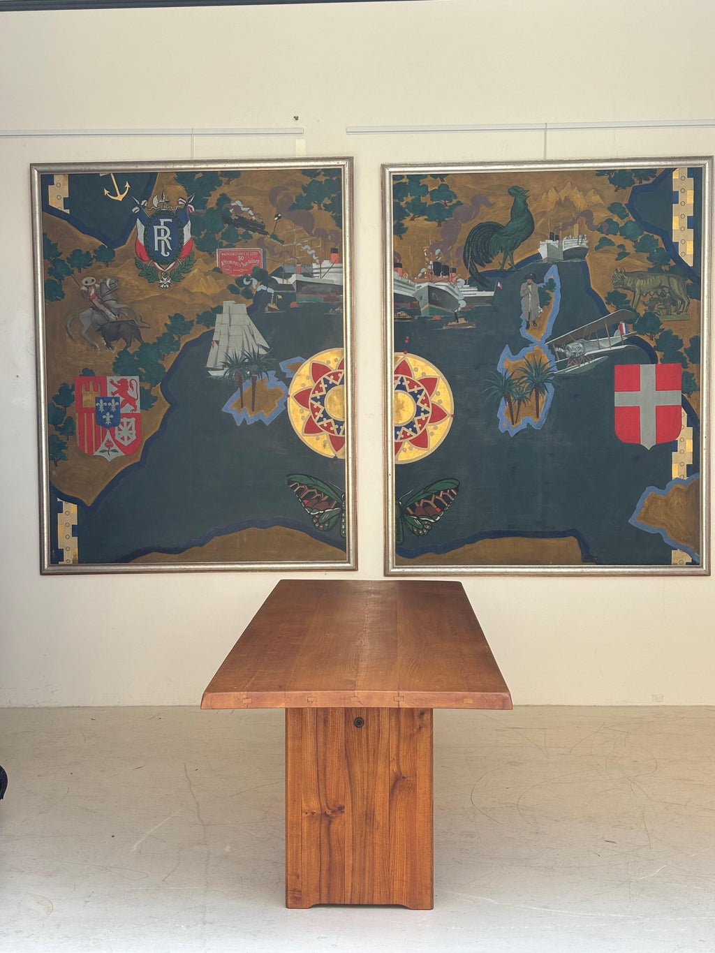 Incredible T14 dining table by Pierre Chapo
