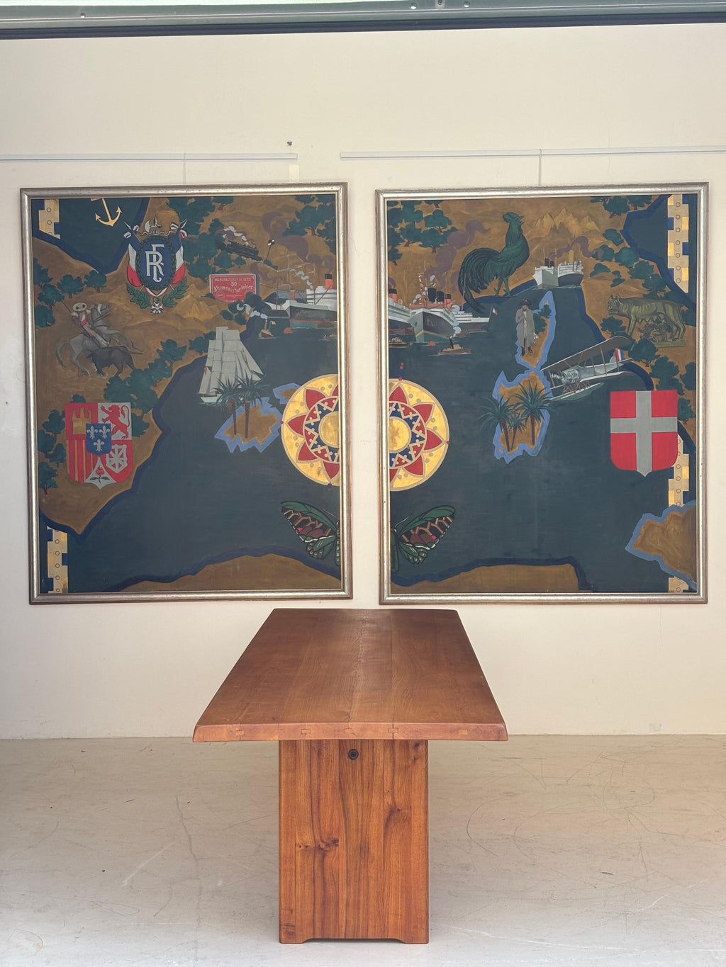 Incredible T14 dining table by Pierre Chapo