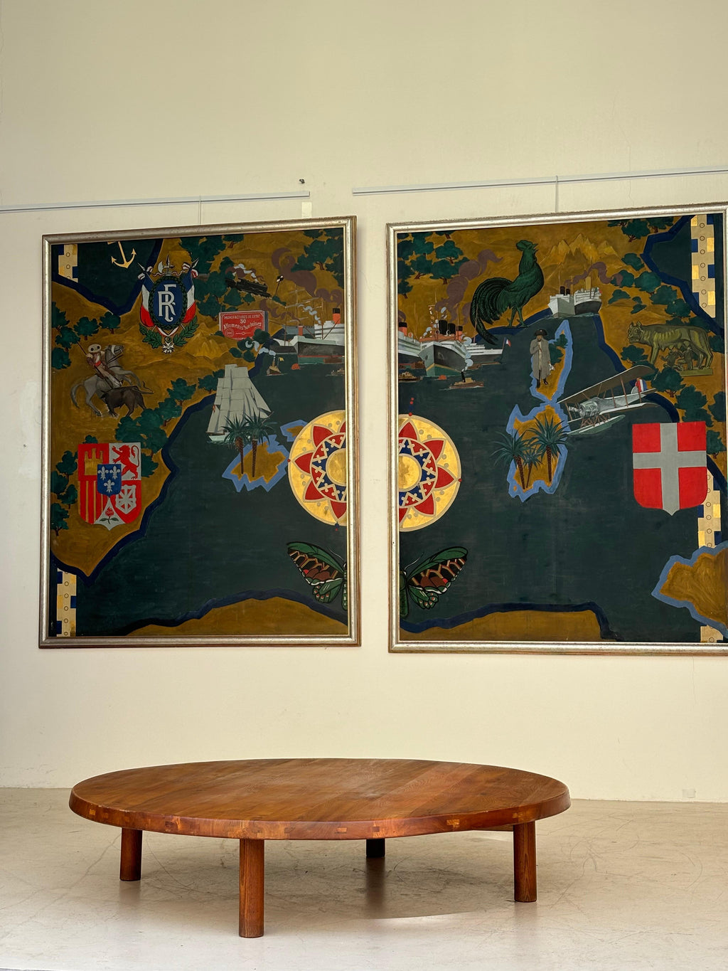 Incredible coffee table T02 special order by Pierre Chapo circa 1975