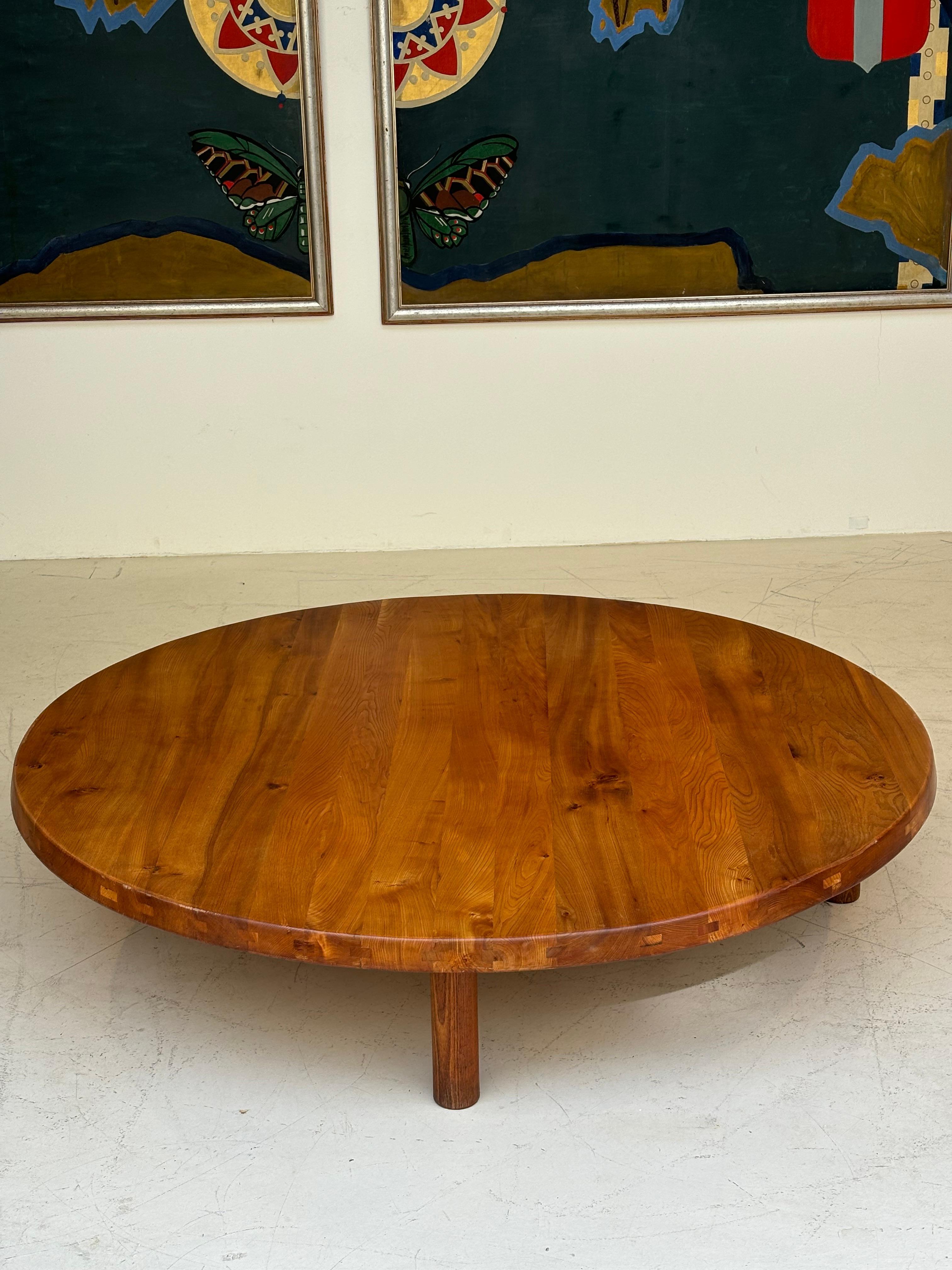 Incredible coffee table T02 special order by Pierre Chapo circa 1975