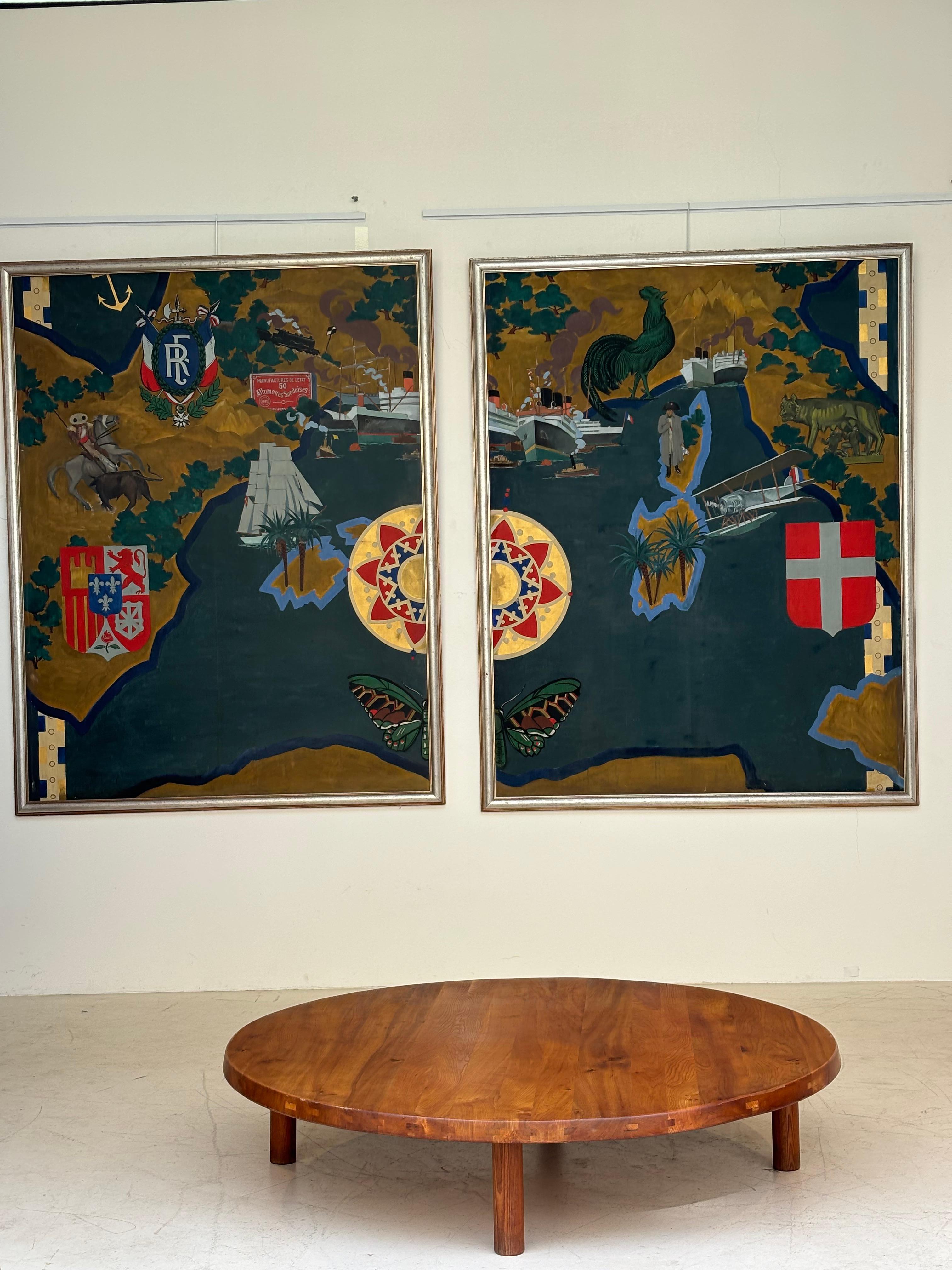 Incredible coffee table T02 special order by Pierre Chapo circa 1975